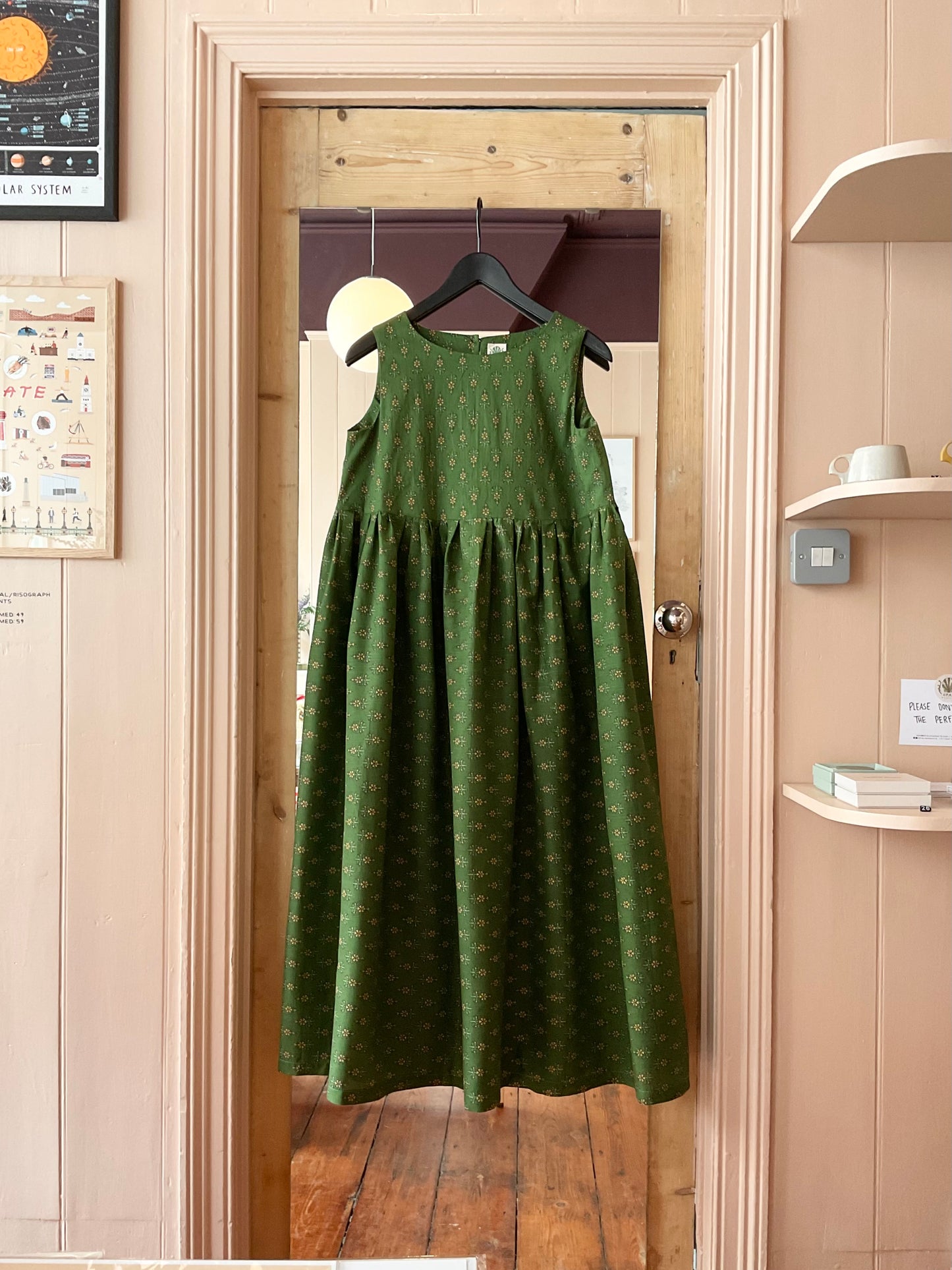 Frank dress, hand block print