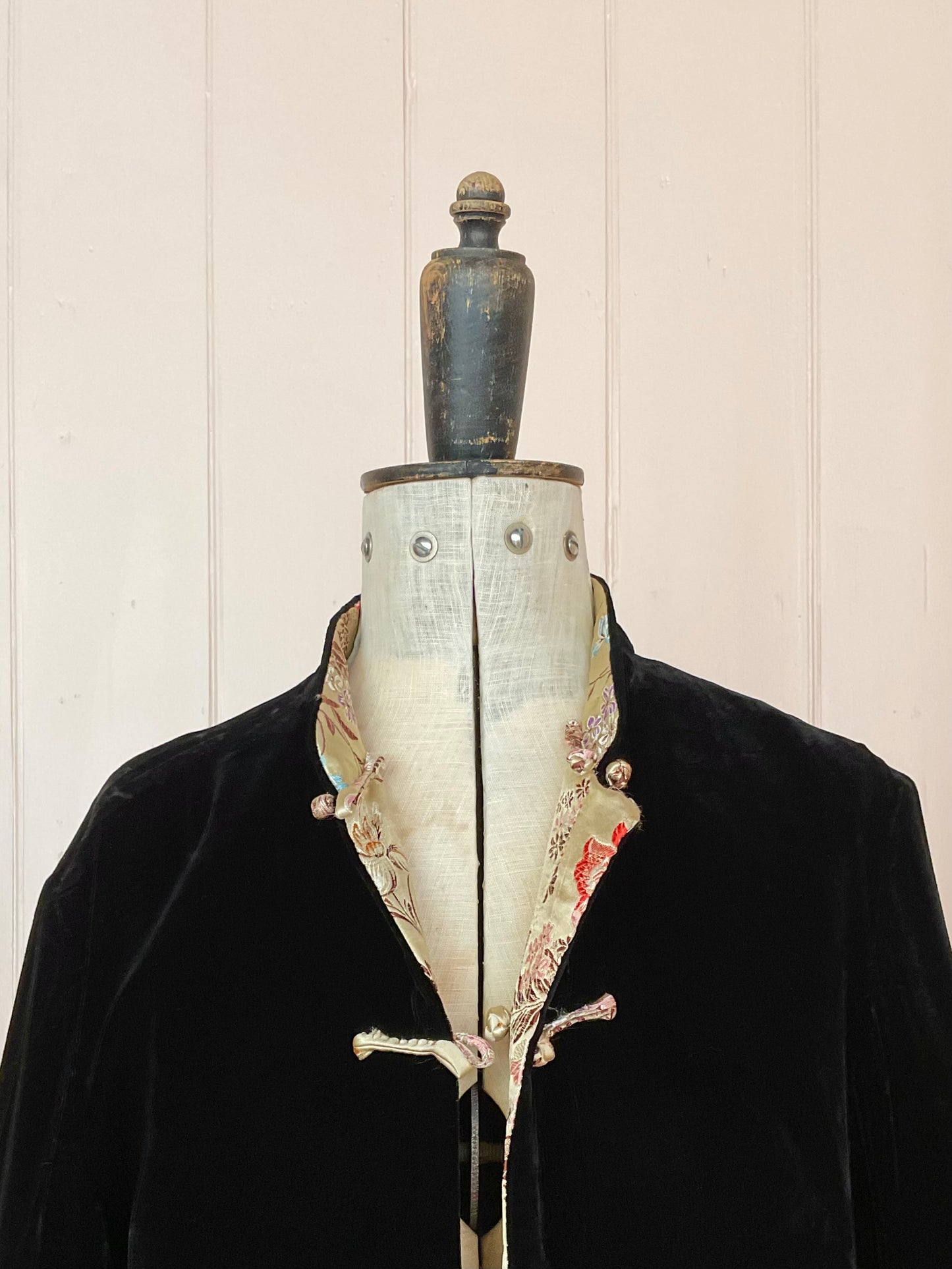 Vintage, reversible silk and velvet jacket