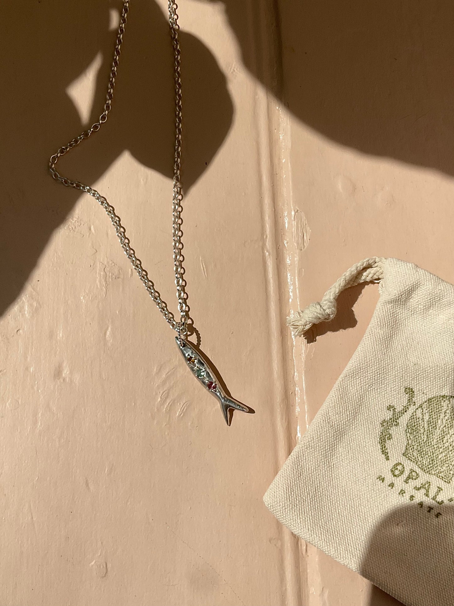 Gem Belly Fish Pendant