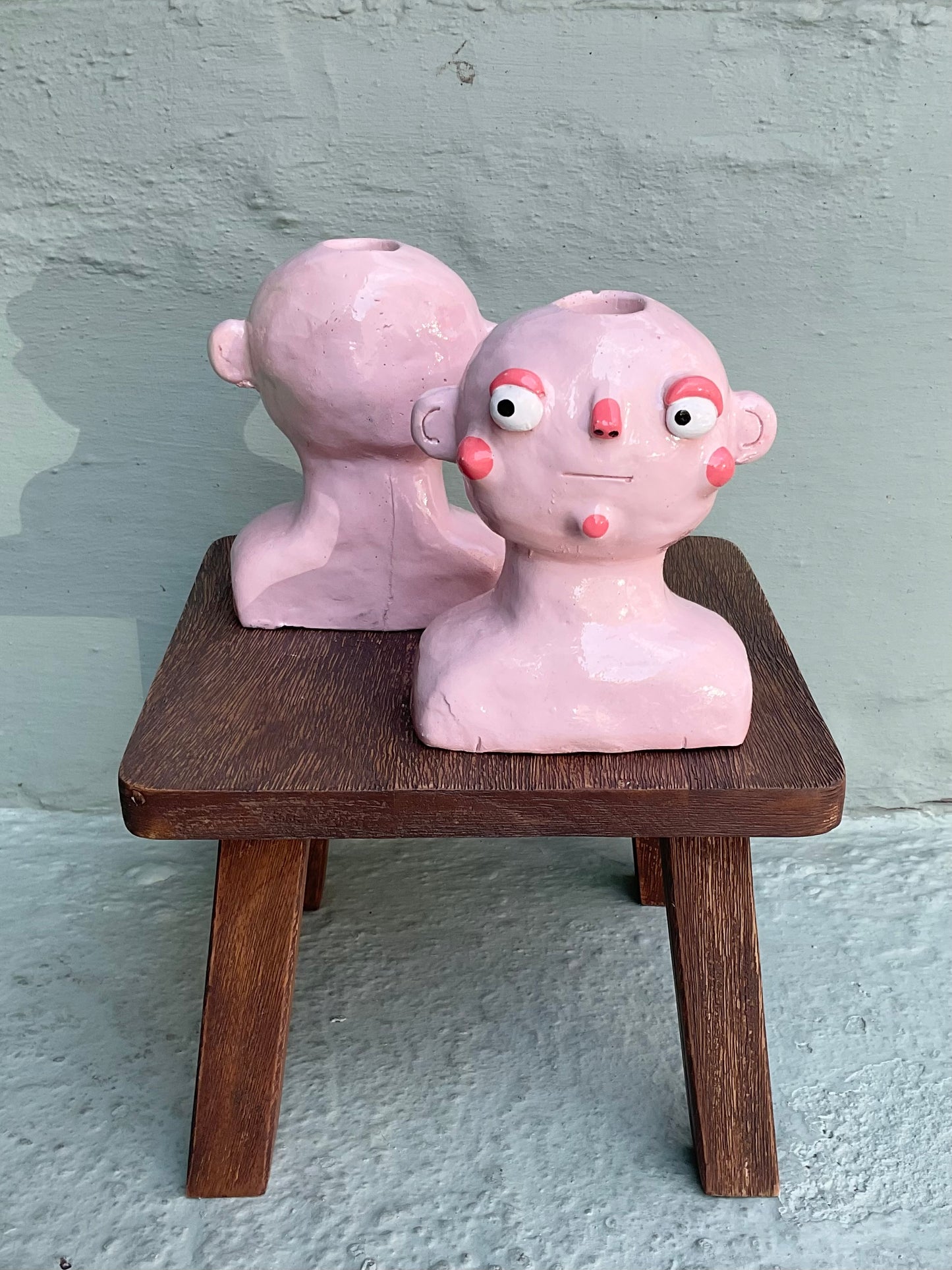 Pink Candlestick Holder