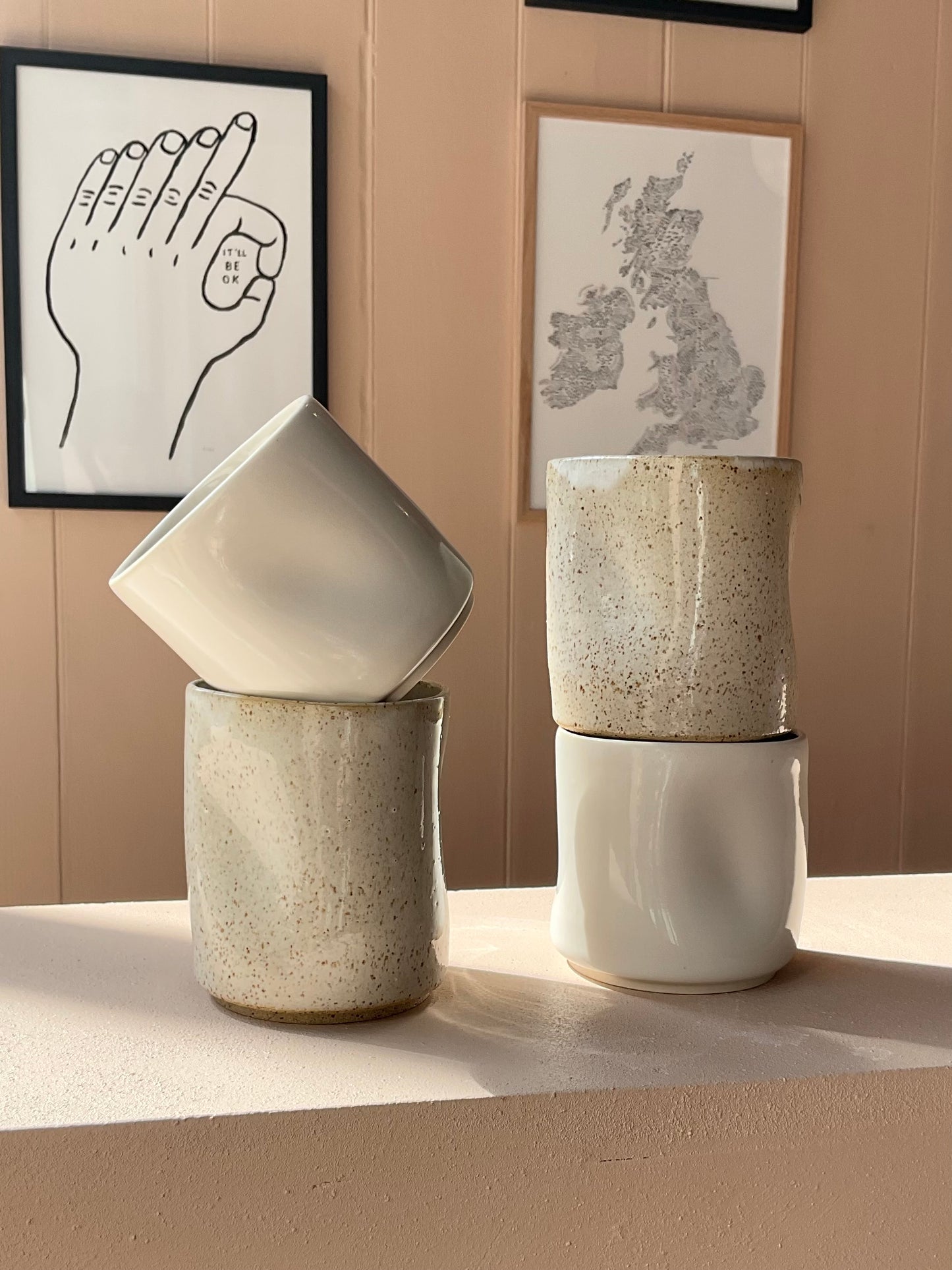 'Fluiform' SOFT Ceramic Tumbler, Speckled Glaze