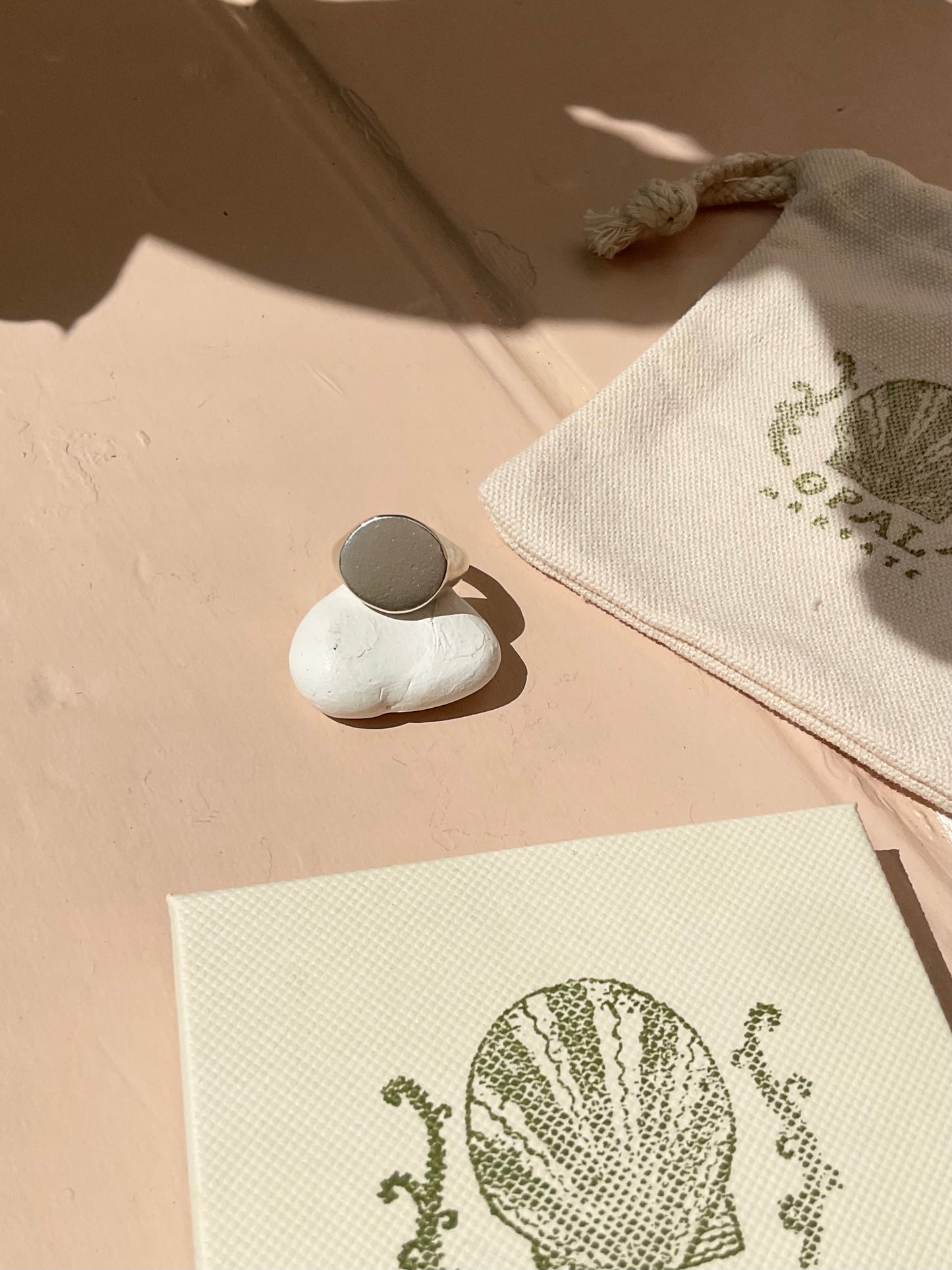 Sand Texture Signet Ring