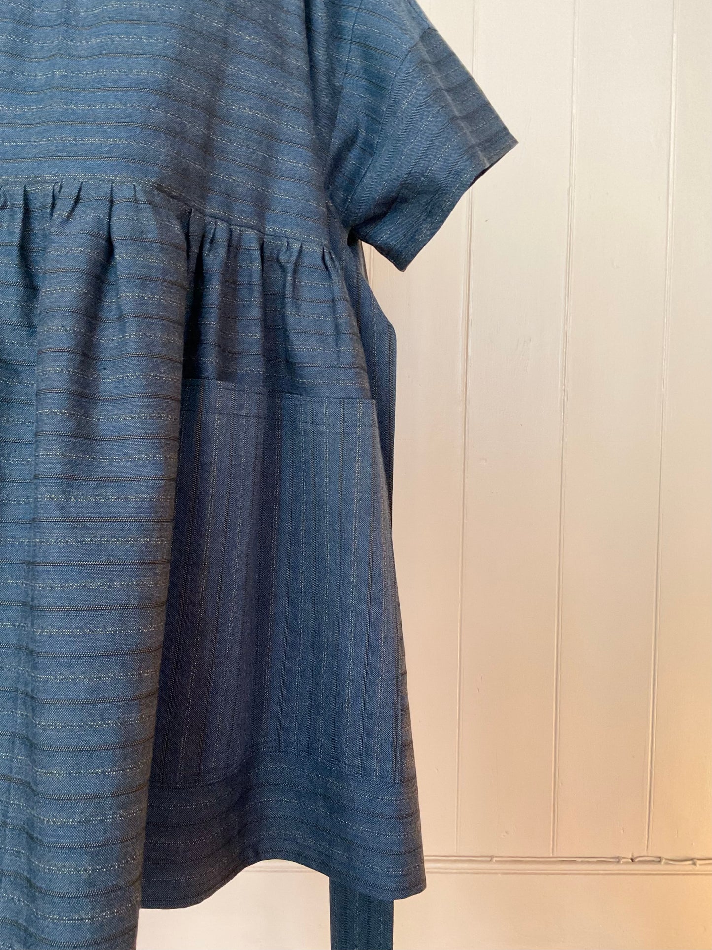 Meg dress, designer dead-stock stripe