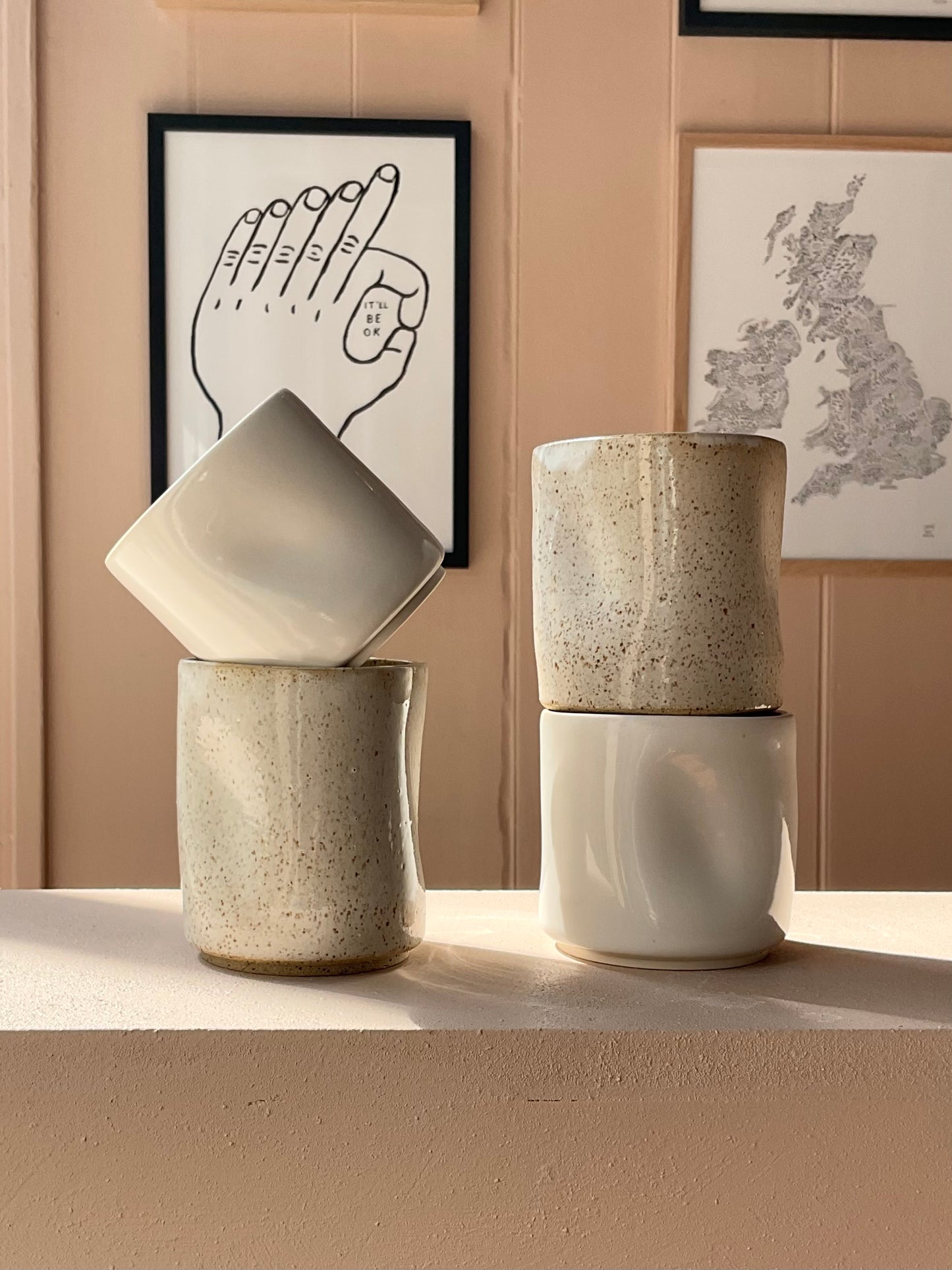 'Fluiform' SOFT Ceramic Tumbler, Speckled Glaze