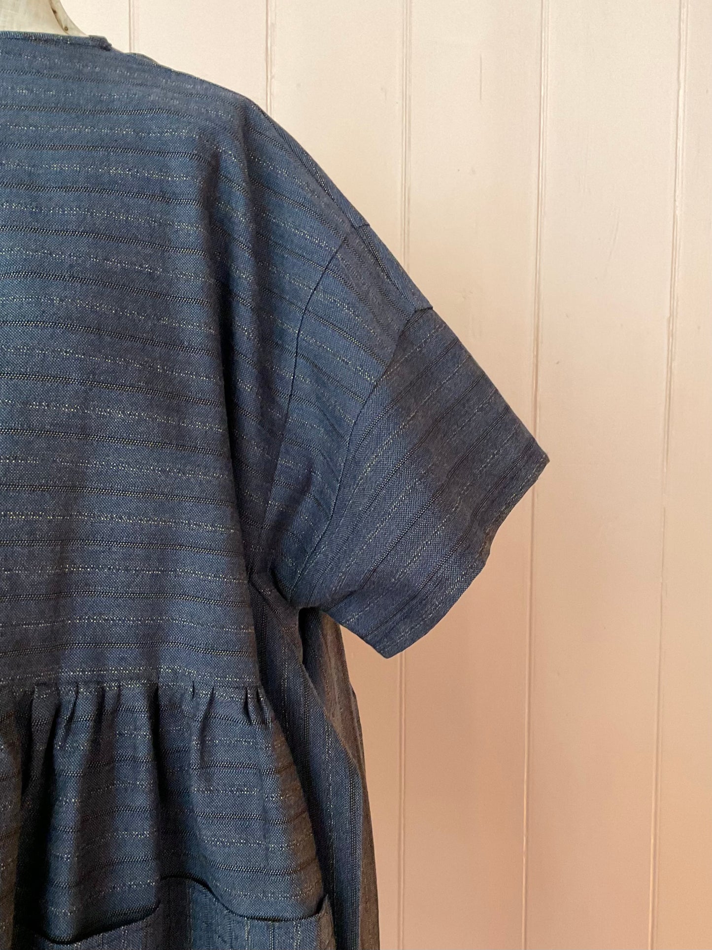 Meg dress, designer dead-stock stripe