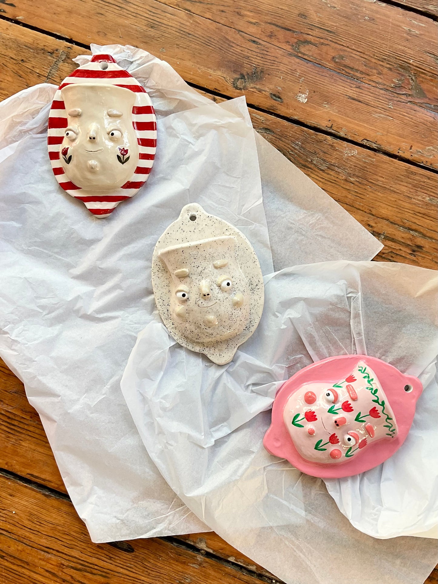 Pink Tulip, Ponky Wots Wall Vase