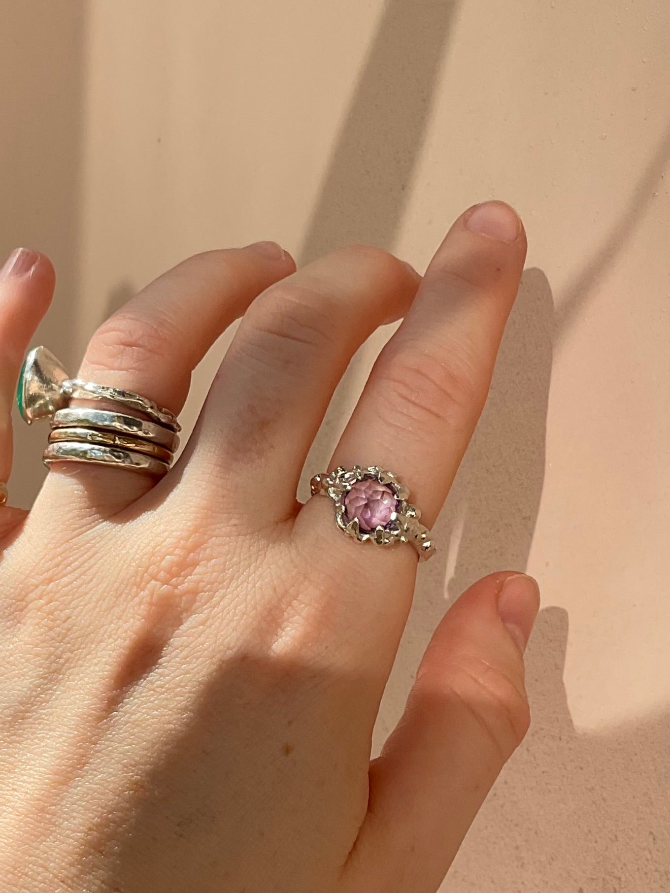 Amethyst Bobble Ring