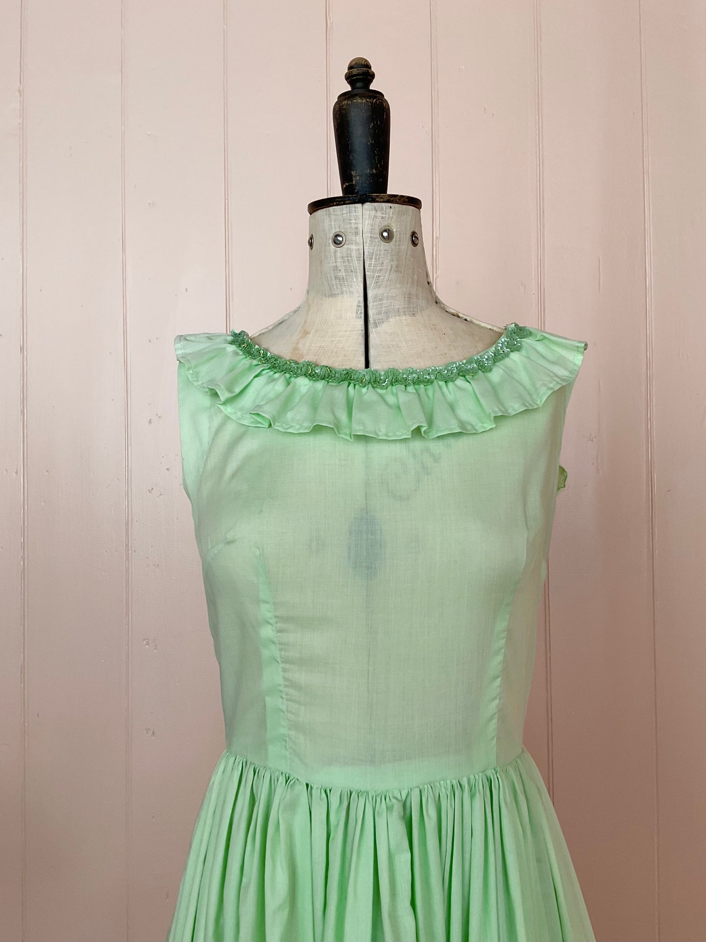 Vintage Pale Green Party Dress