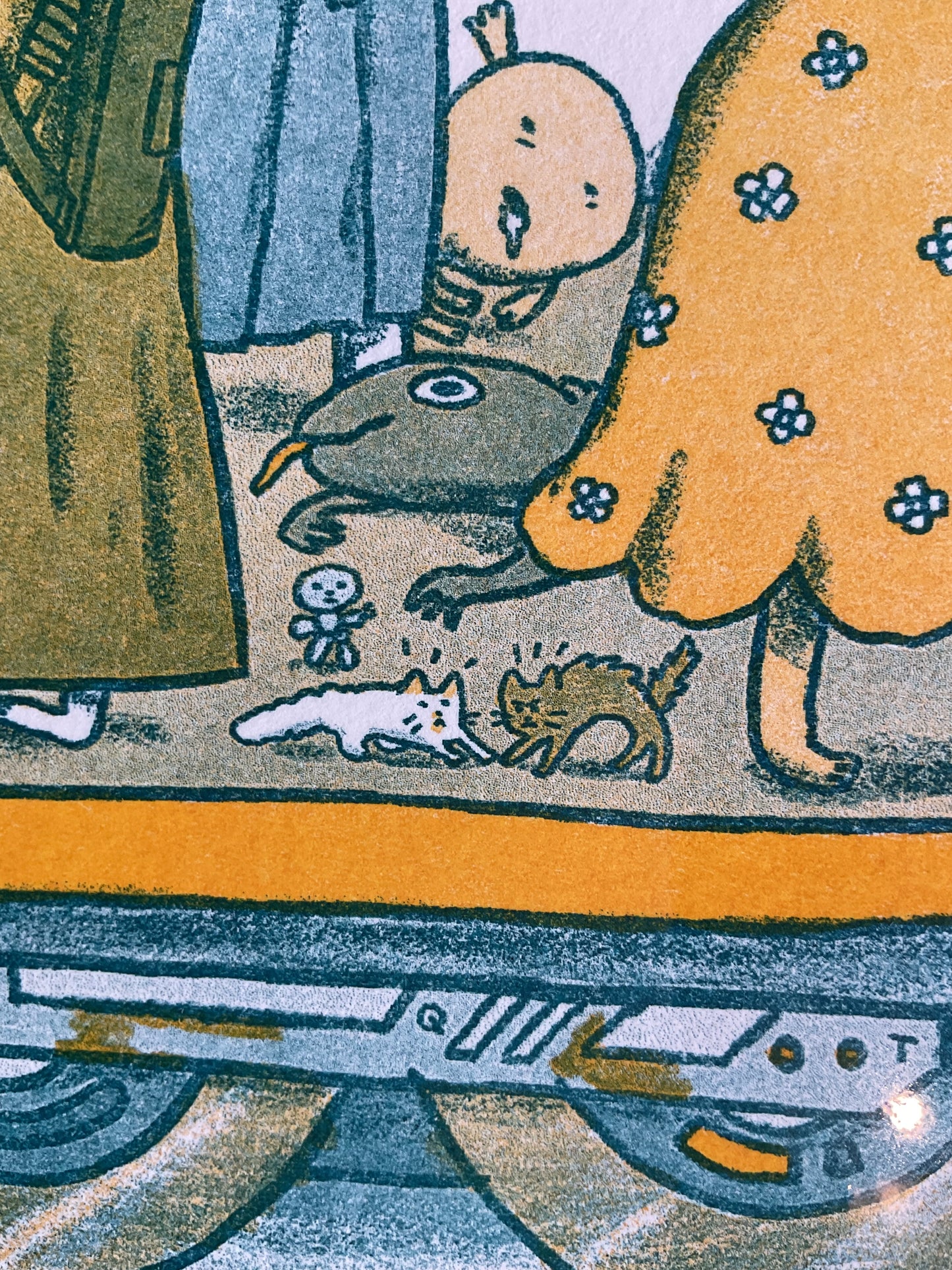 Carriage Risograph Print