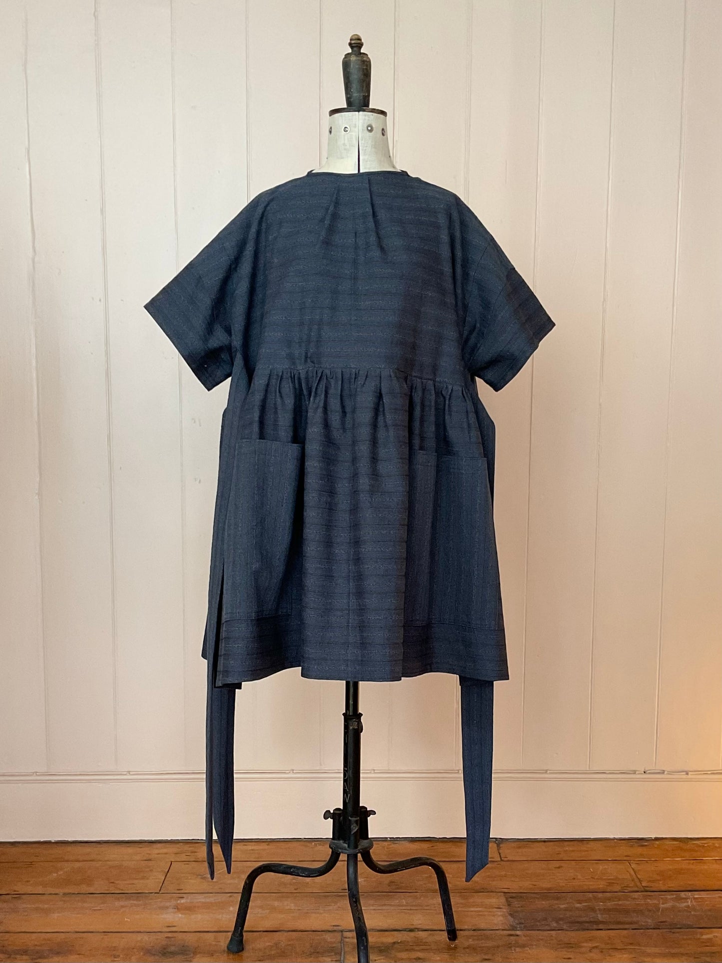 Meg dress, designer dead-stock stripe
