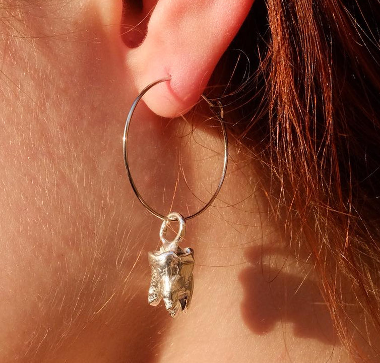 Tooth charm, silver