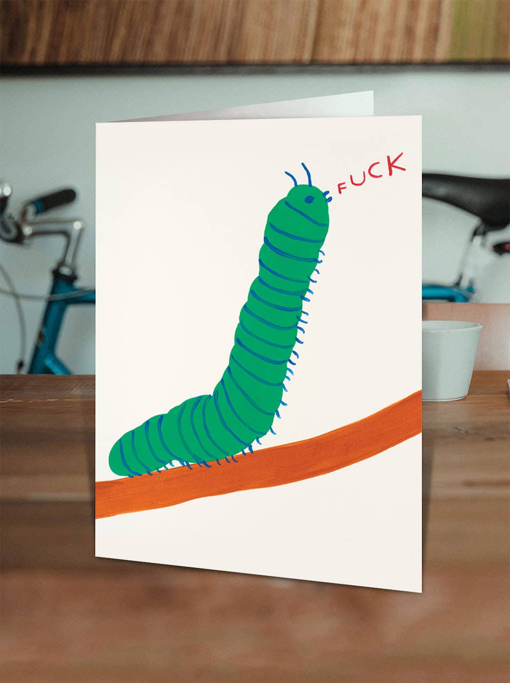 Greetings Card By David Shrigley - Caterpillar