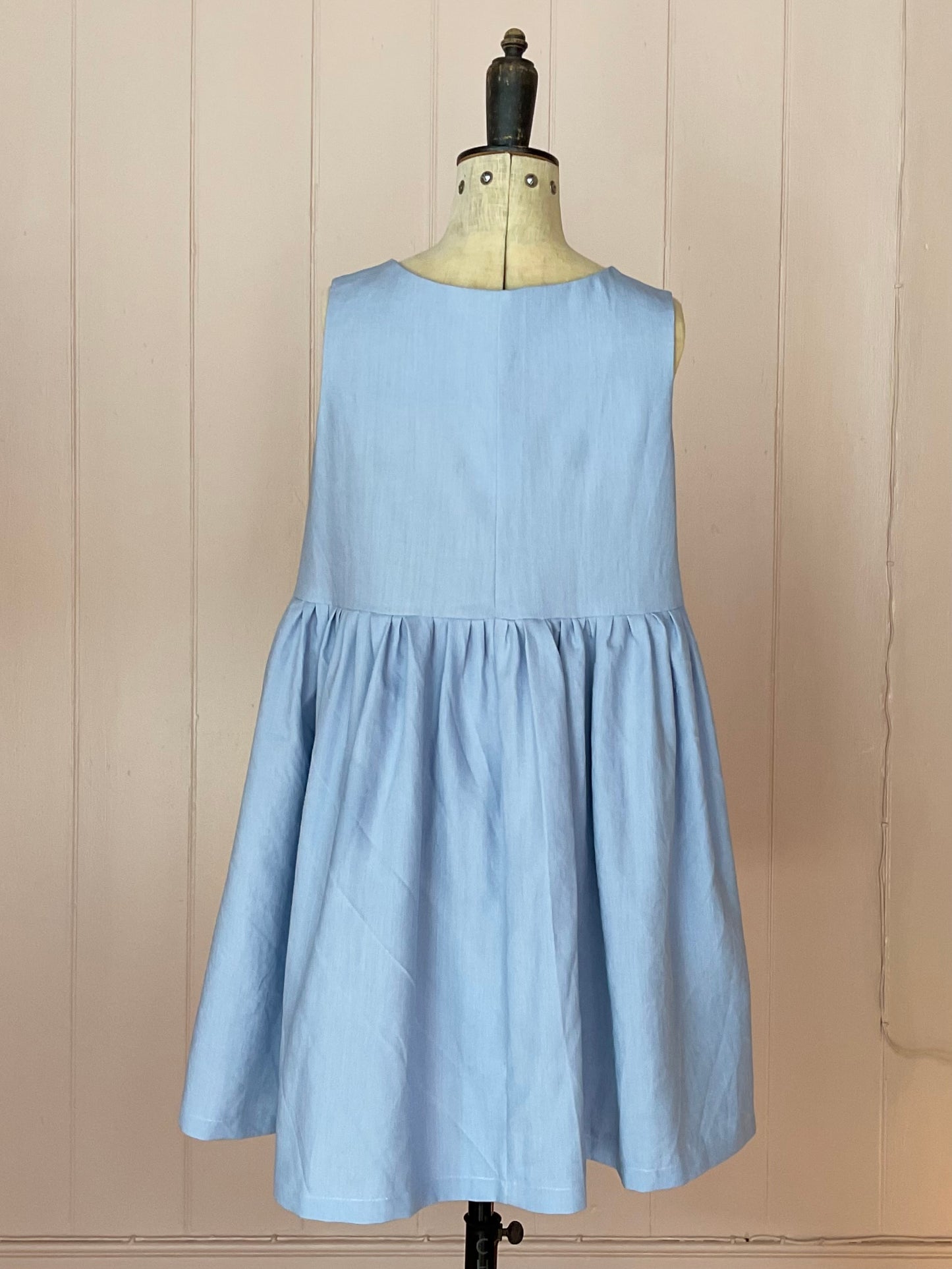Frank mini dress, blue daisies