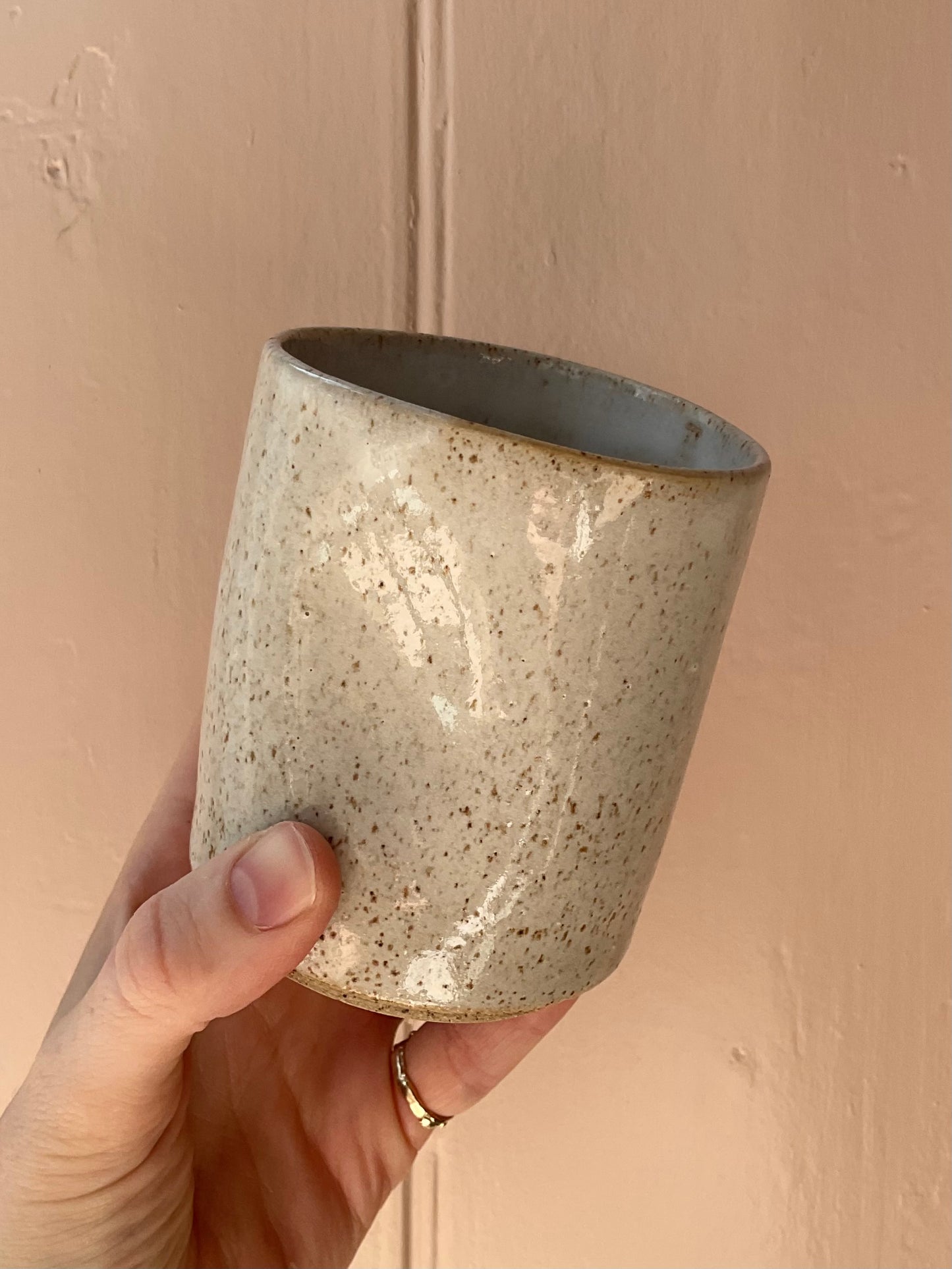 'Fluiform' SOFT Ceramic Tumbler, Speckled Glaze
