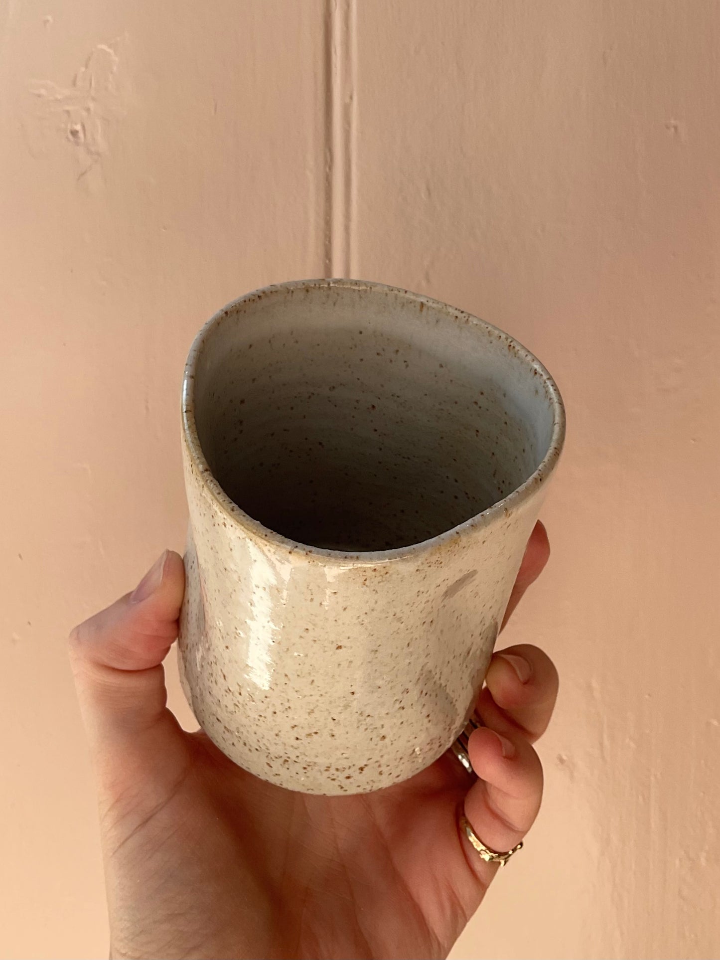 'Fluiform' SOFT Ceramic Tumbler, Speckled Glaze
