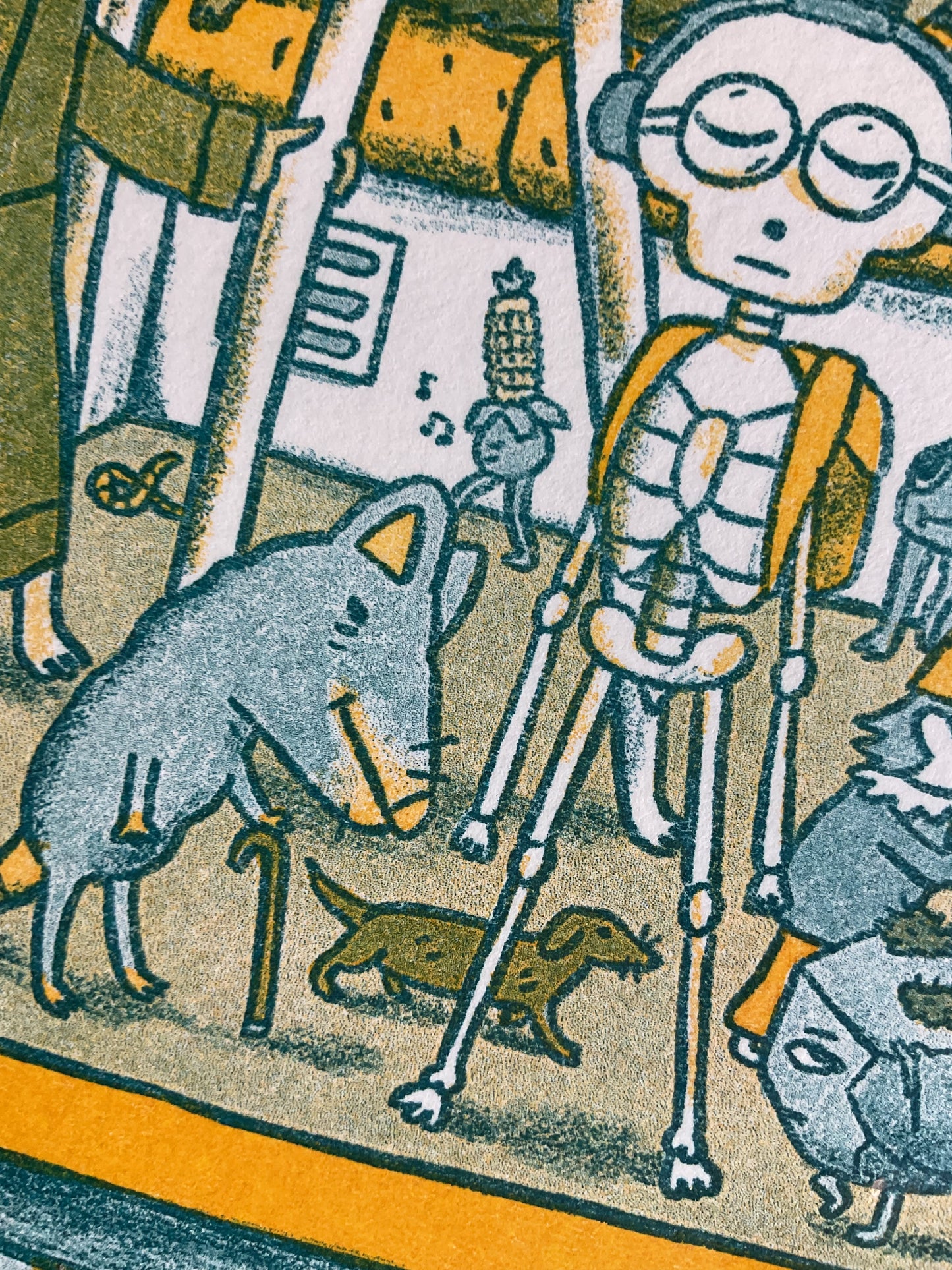 Carriage Risograph Print