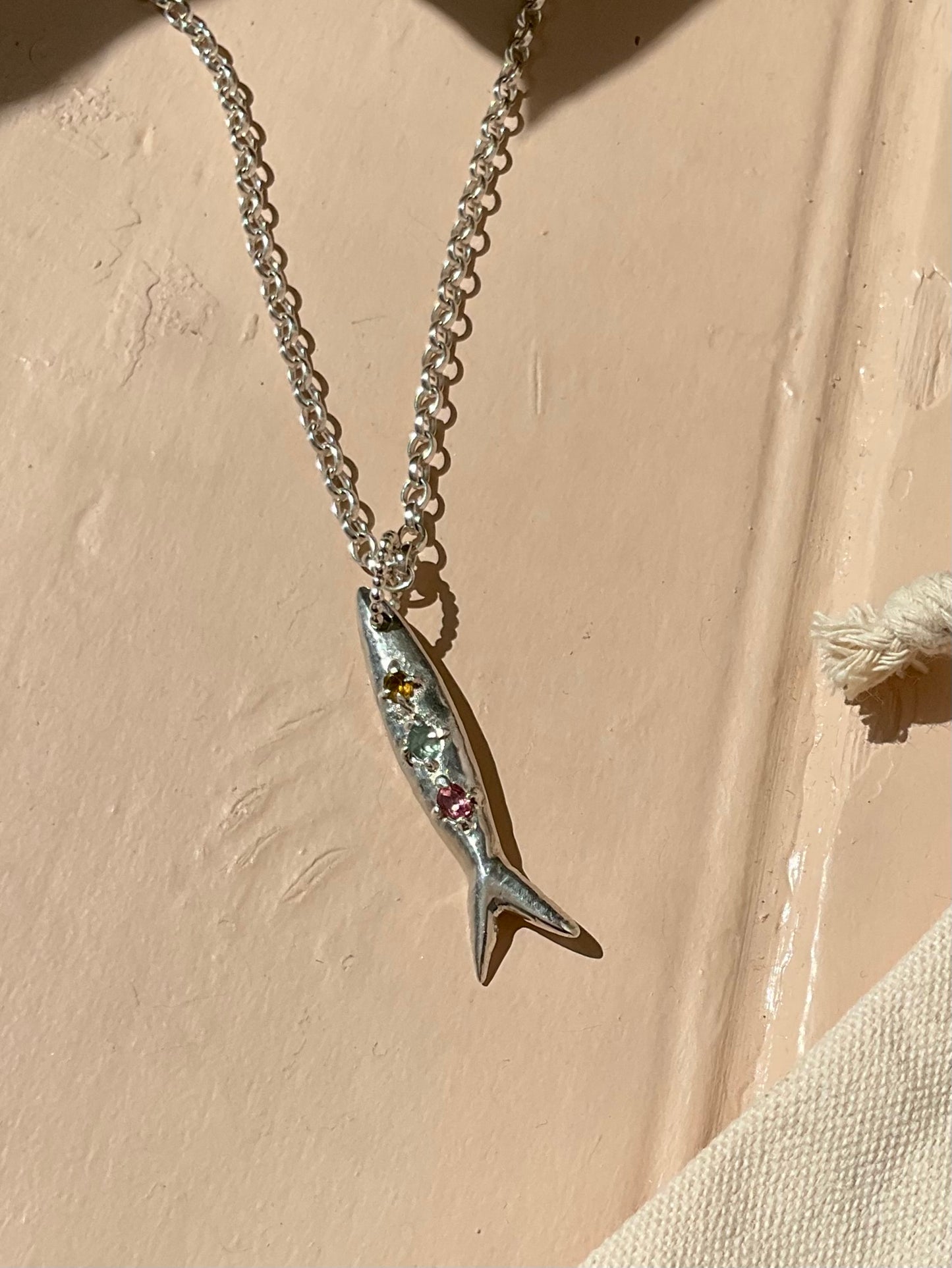 Gem Belly Fish Pendant