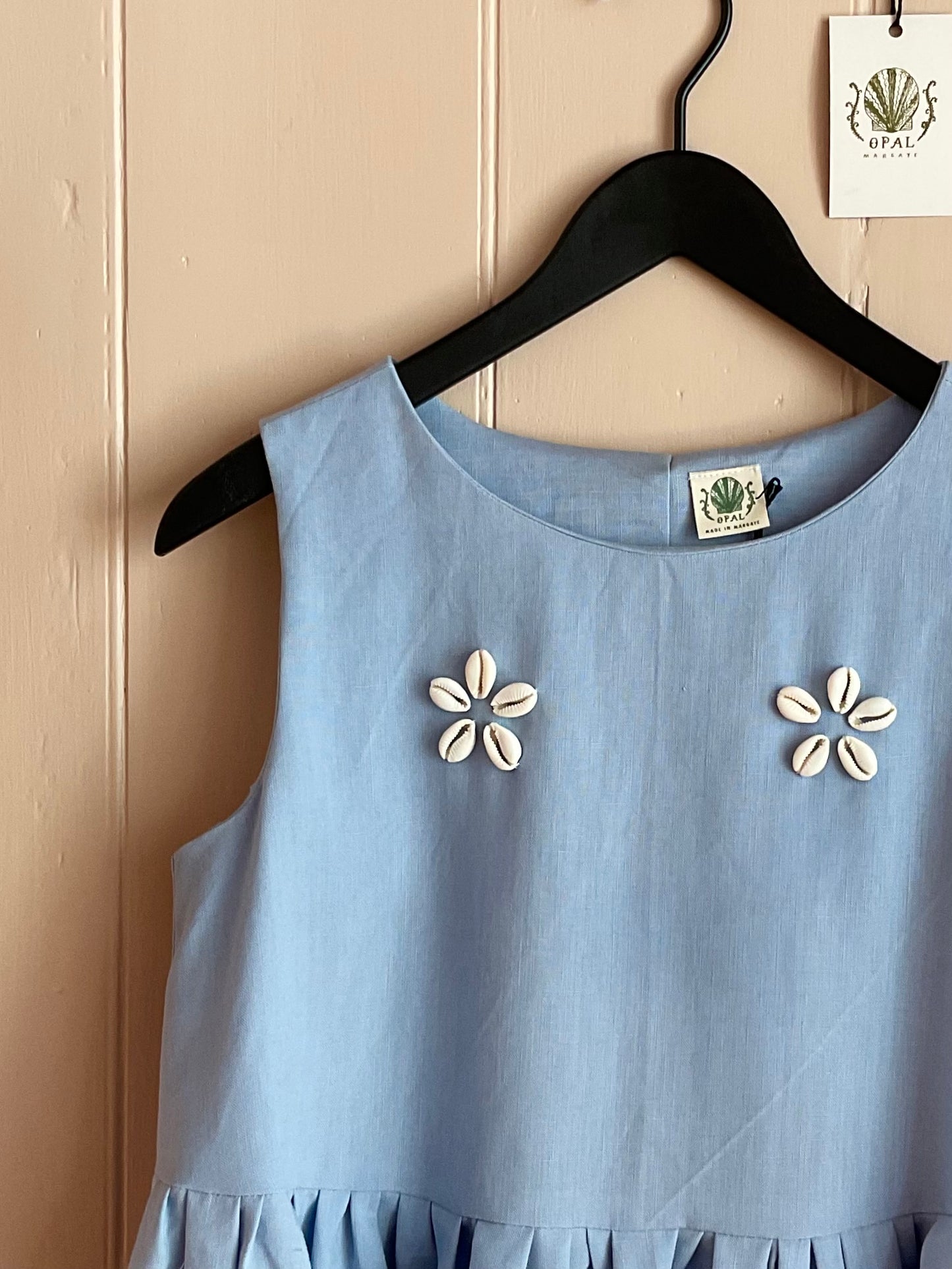Frank mini dress, blue daisies
