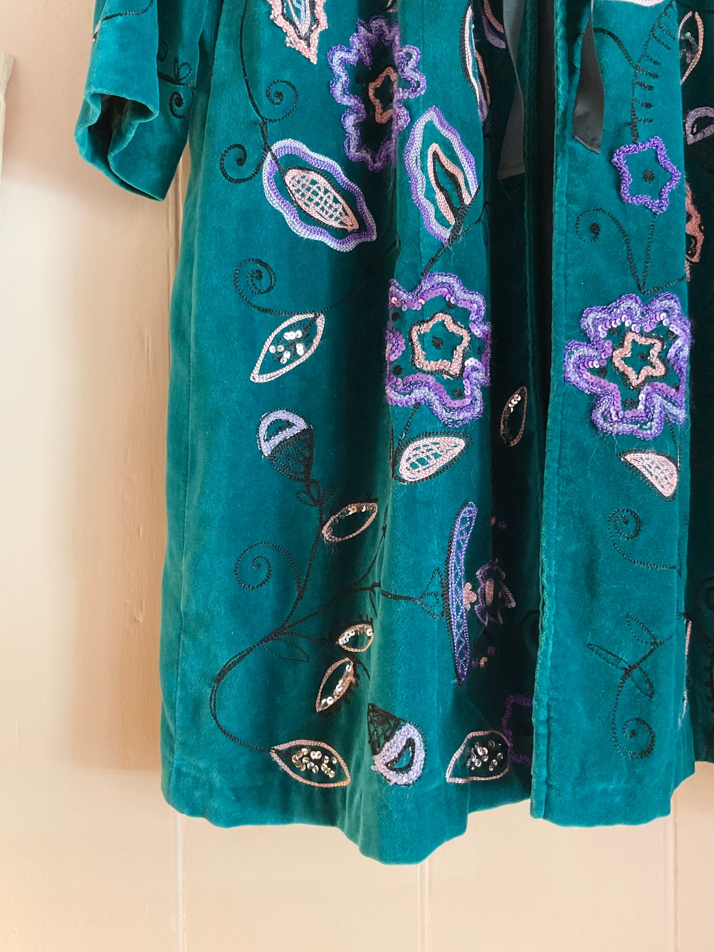 Vintage Indigo Moon Velvet Jacket