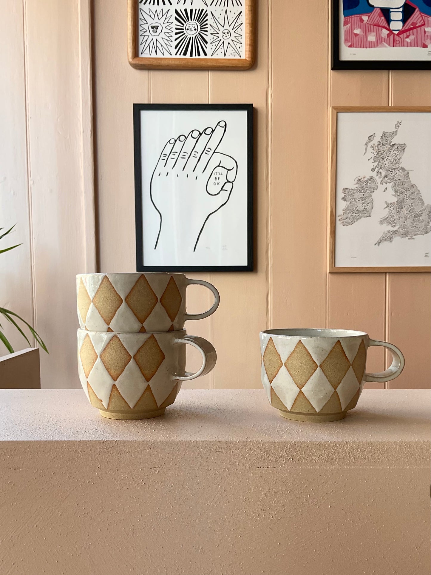 Stacking mug, harlequin