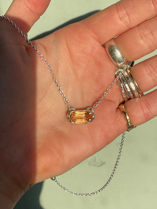 Petite Antique Citrine Necklace
