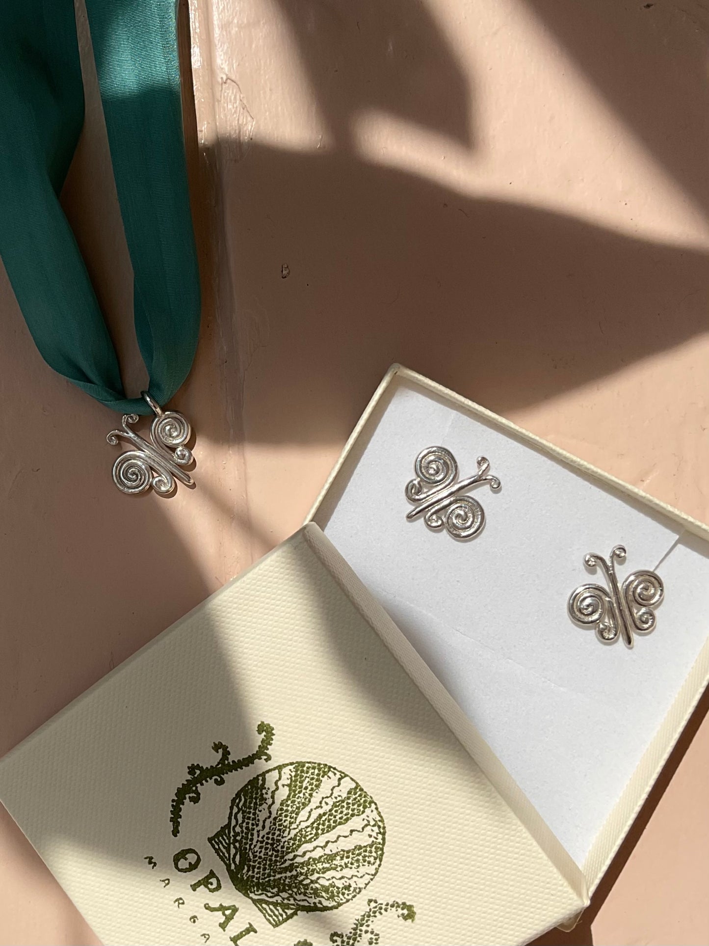 Butterfly Spiral Earrings
