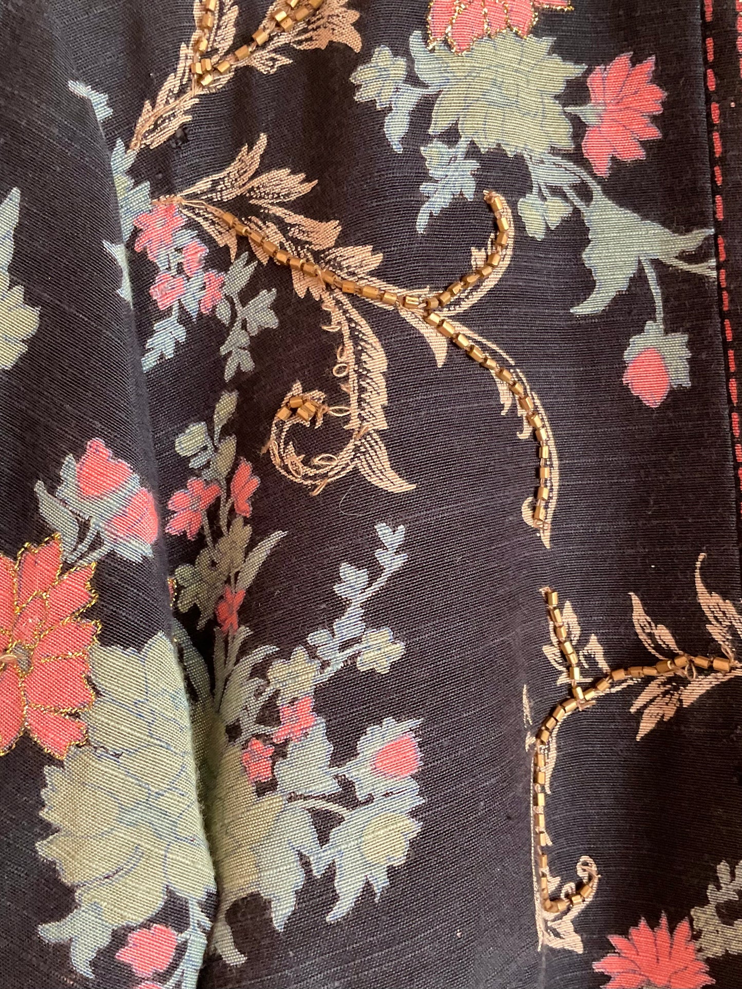 Vintage Indigo Moon Embroidered Jacket