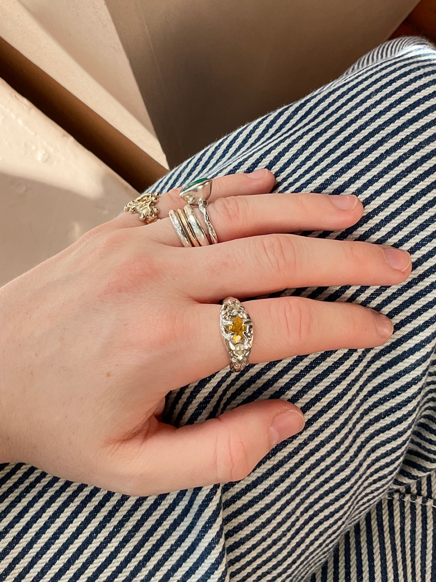 Sapphire Buttercup Ring