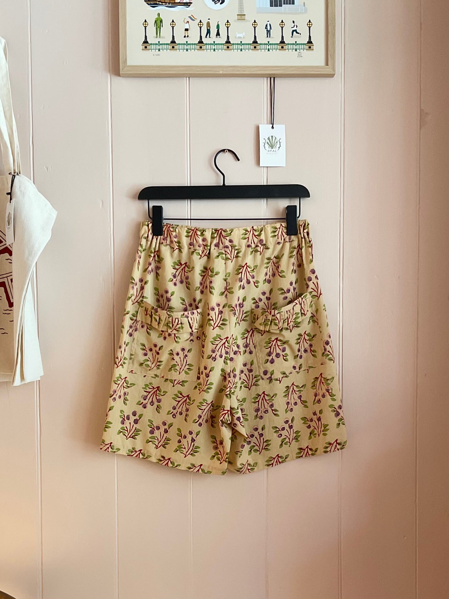 Alex shorts, Indian block print