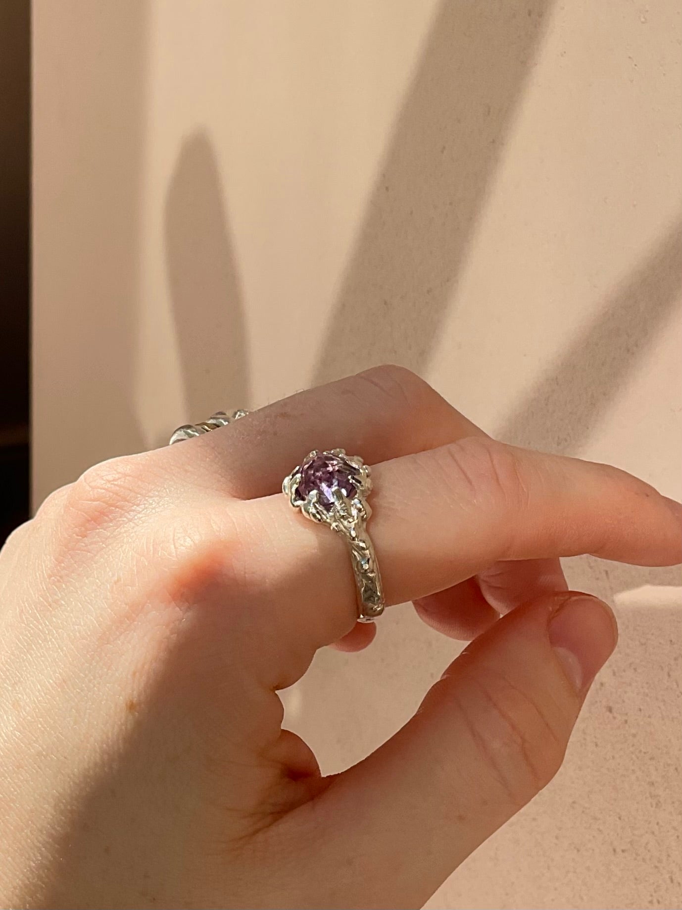 Amethyst Bobble Ring