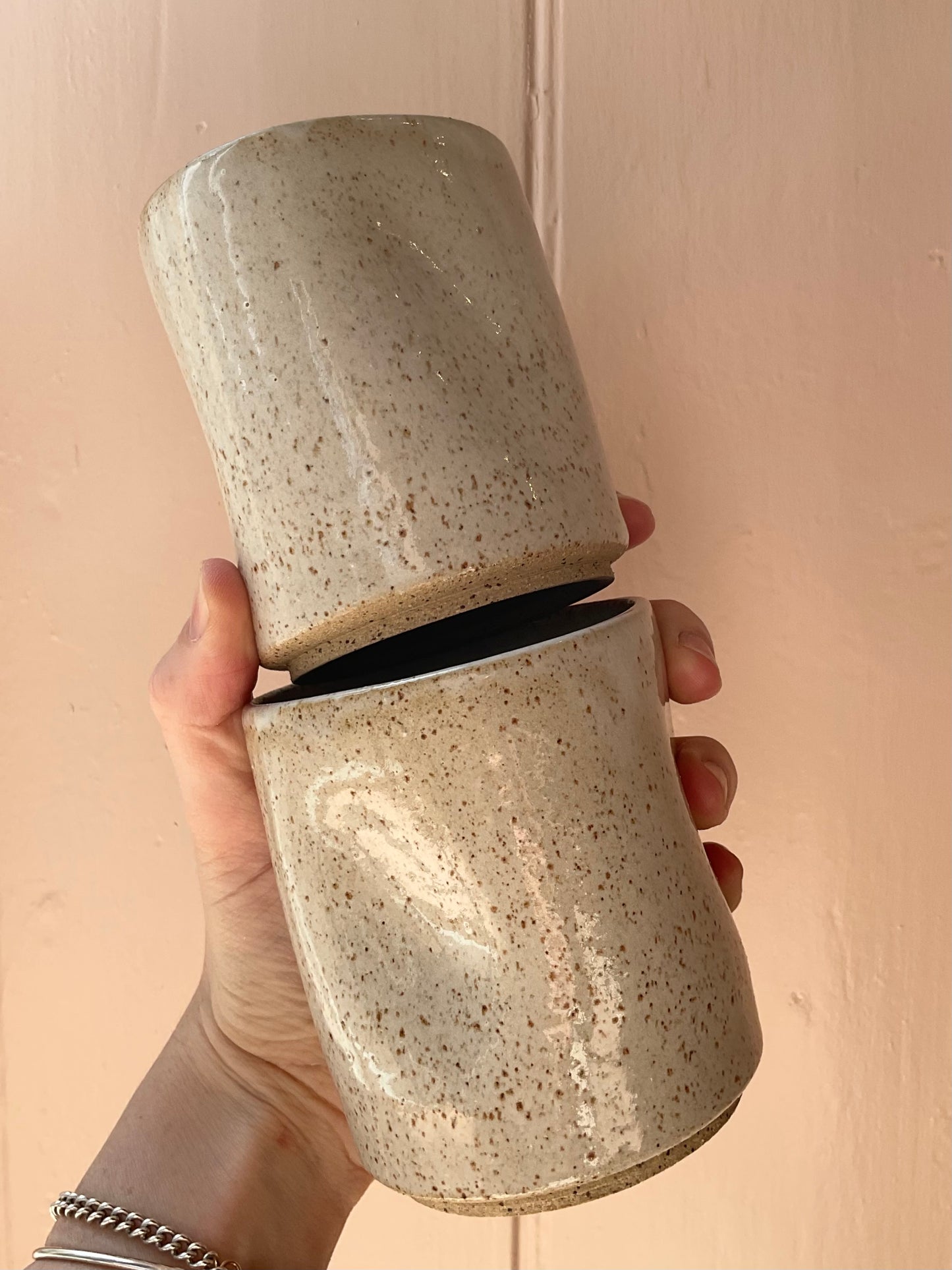 'Fluiform' SOFT Ceramic Tumbler, Speckled Glaze