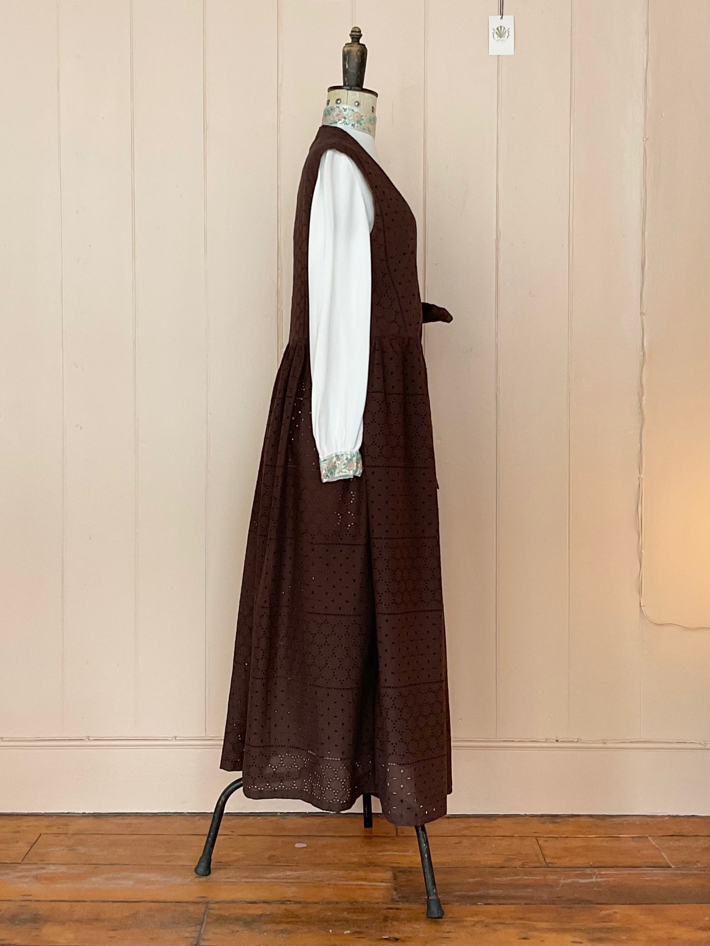 Barbara Pinafore Dress - Chocolate