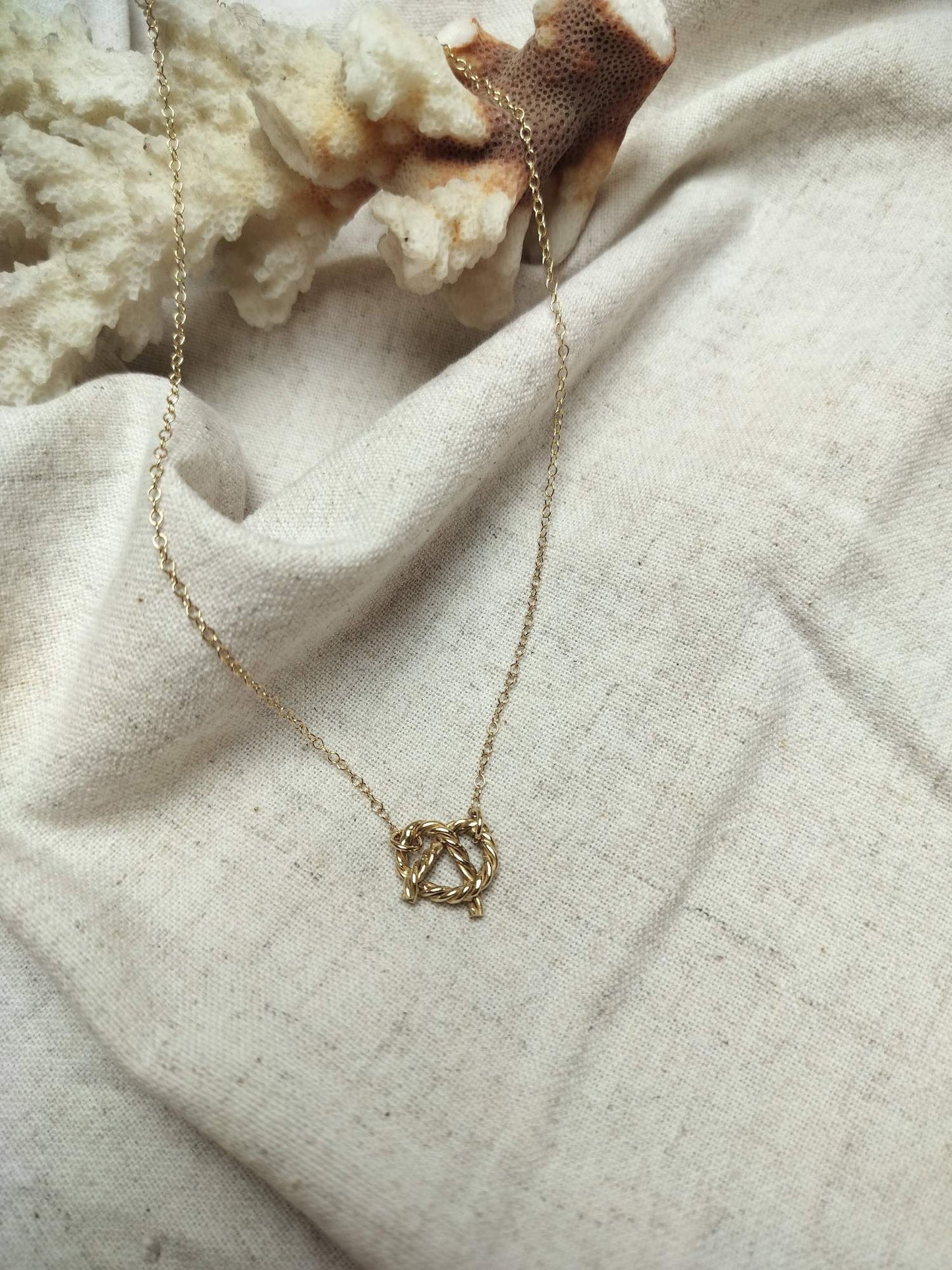 Golden Pretzel Necklace