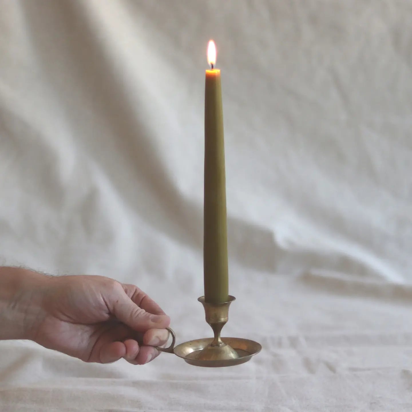 Eco & Sustainable Tapered Dinner Candles | Long & Clean Burn: Natural (Yellow) / Large (23cm)
