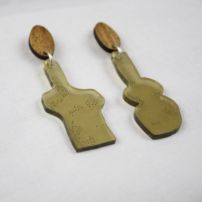 Human form, drop earrings