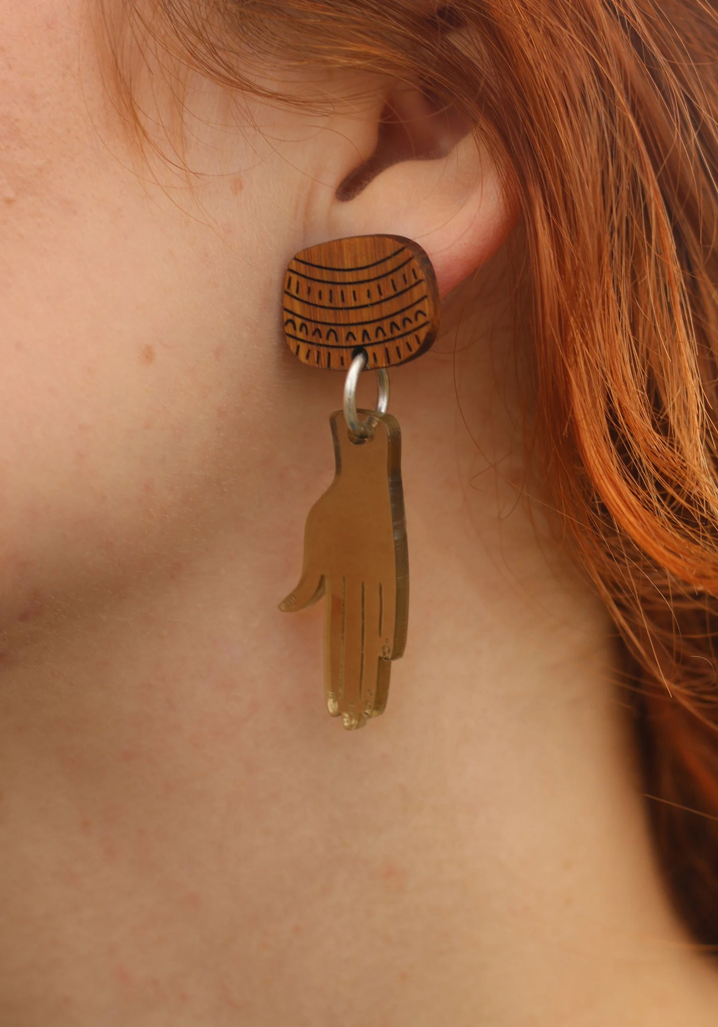 Hand drop earrings