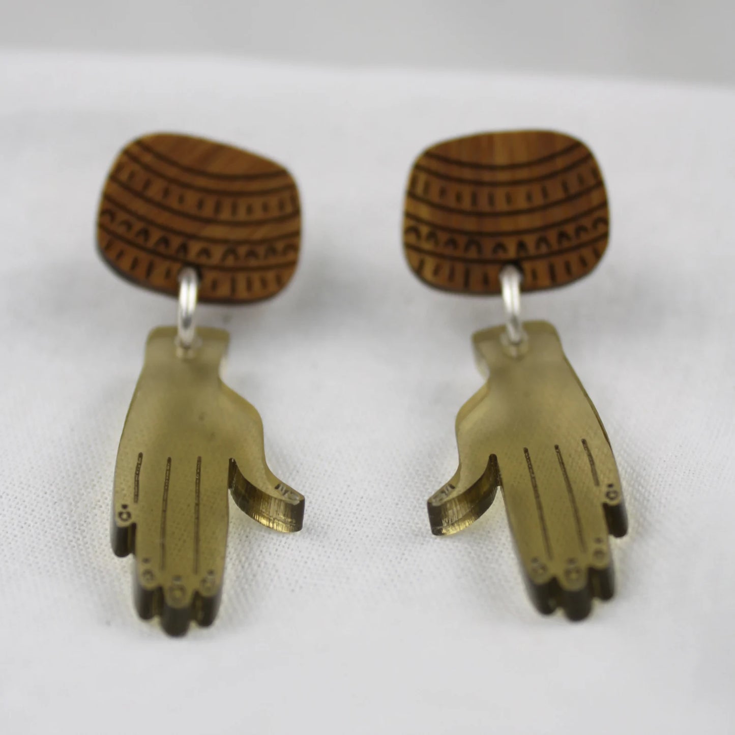 Hand drop earrings