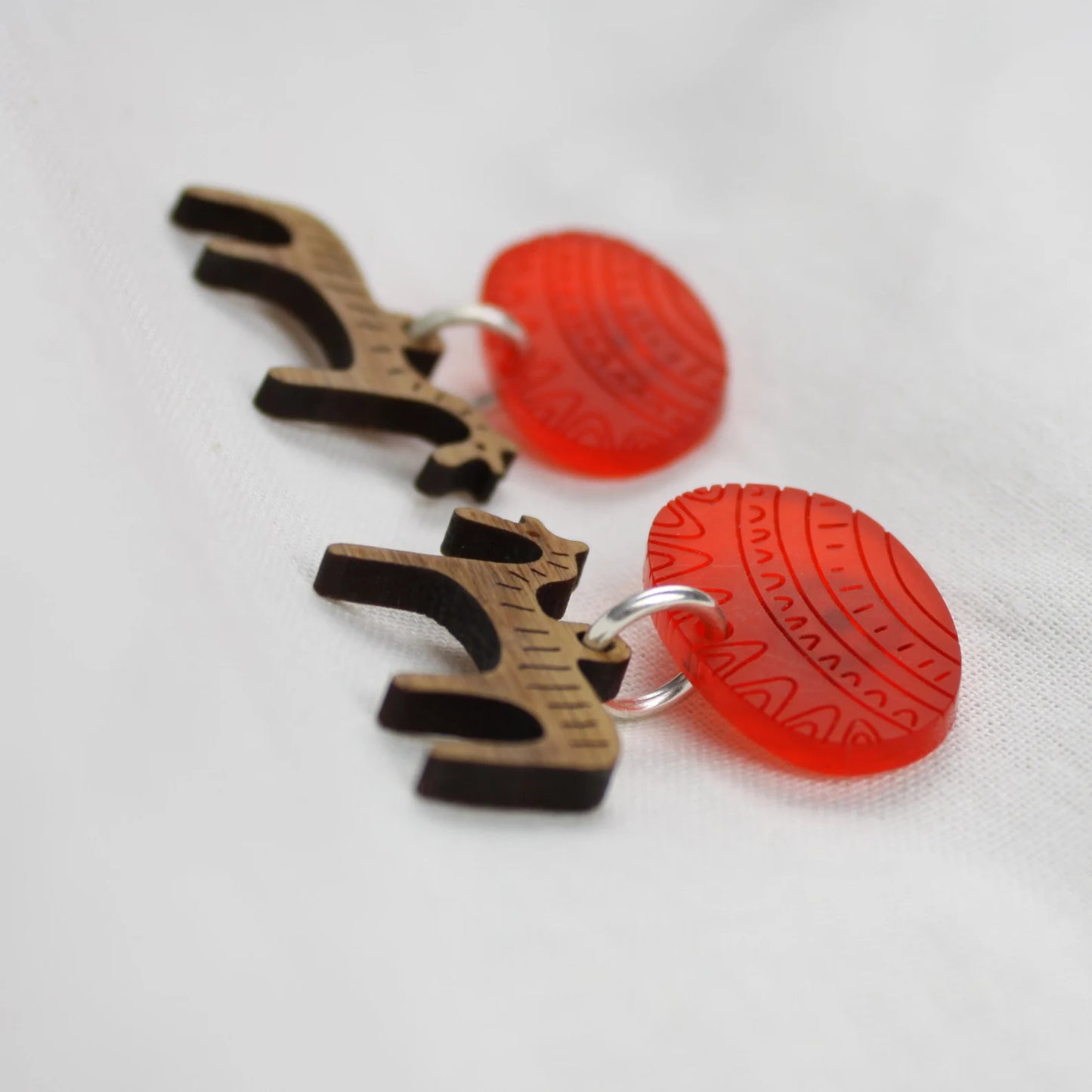 Recycled animal earrings