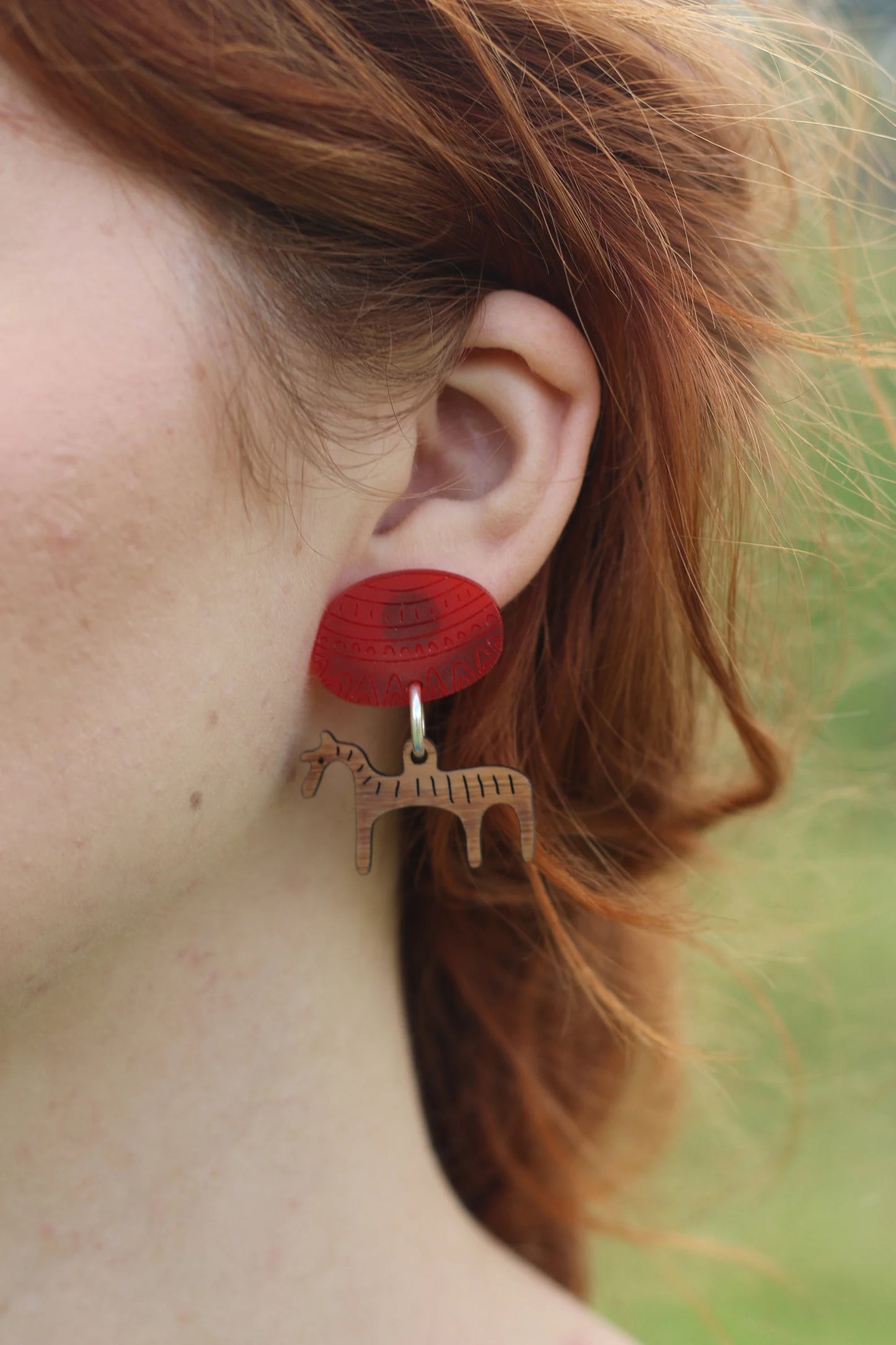 Recycled animal earrings