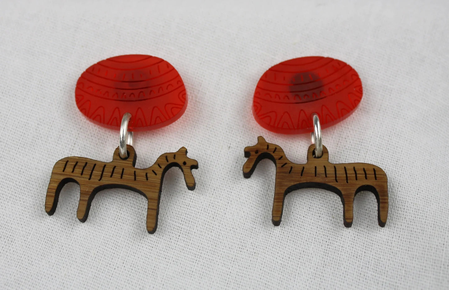 Recycled animal earrings