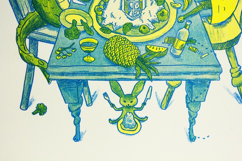 Banquet Risograph Print