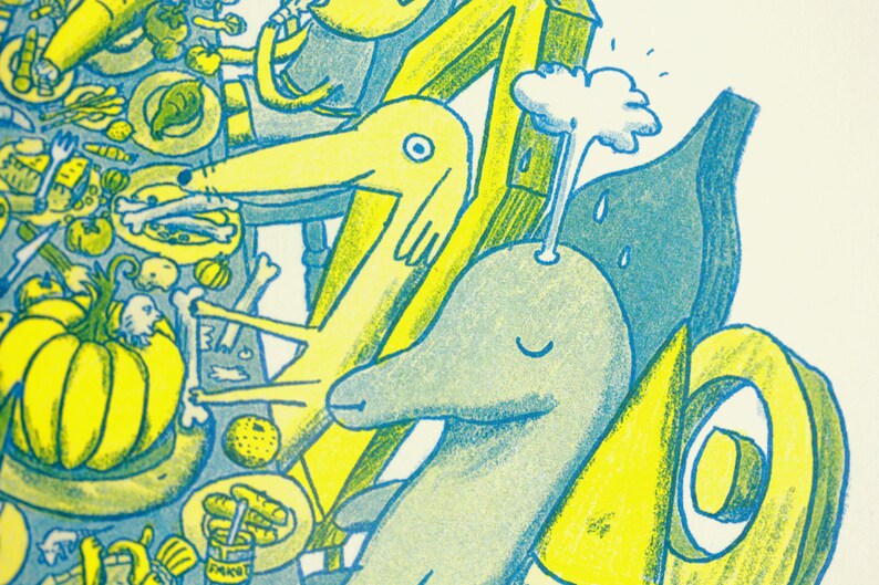 Banquet Risograph Print