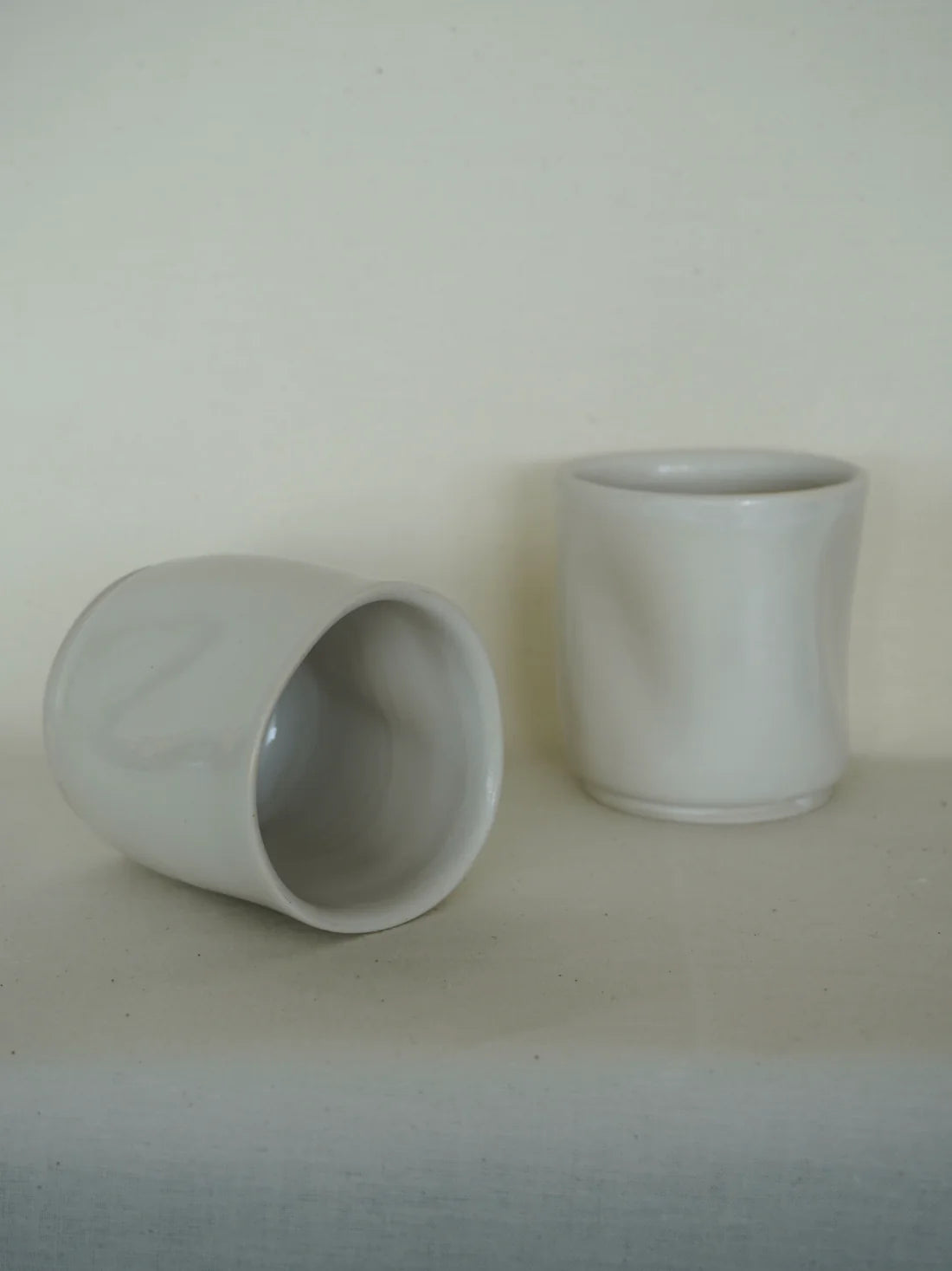 'Fluiform' SOFT Ceramic Tumbler, White