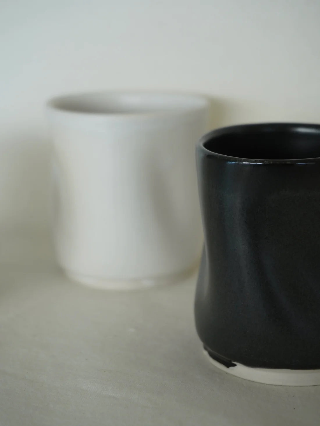'Fluiform' SOFT Ceramic Tumbler, White