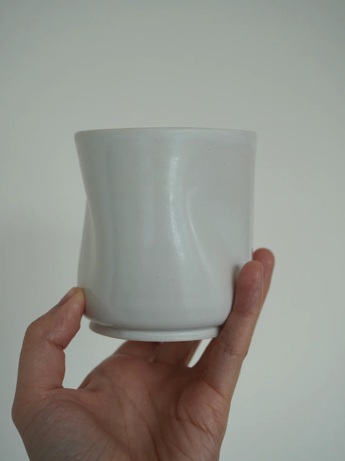 'Fluiform' SOFT Ceramic Tumbler, White