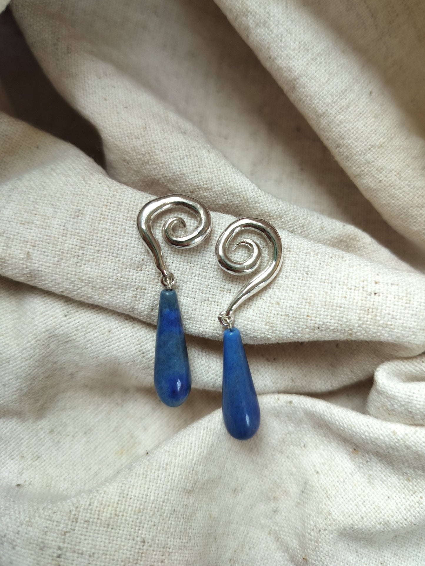 Whirlpool Lapis Earrings