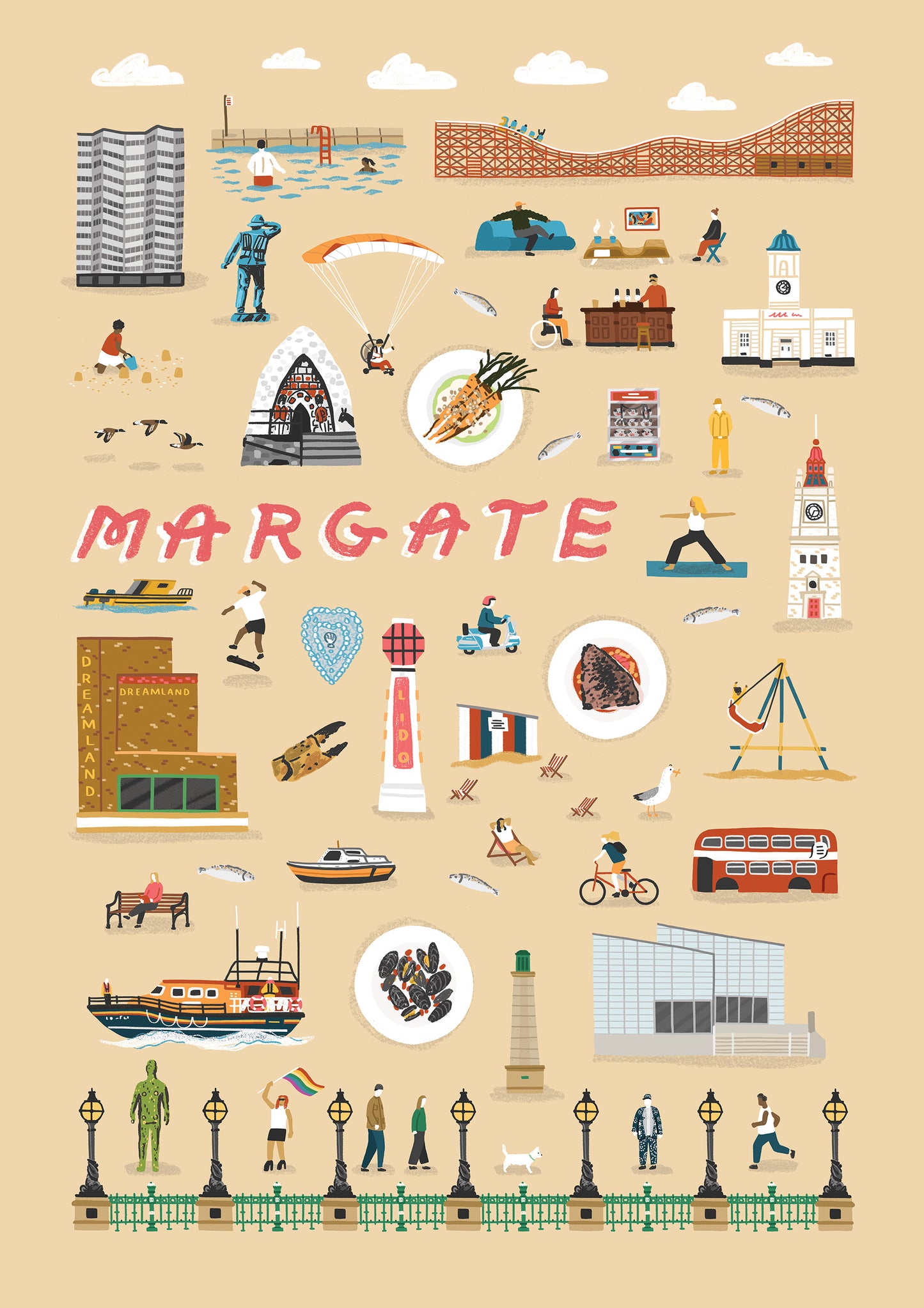 Margate Icons giclee print - Alex Foster