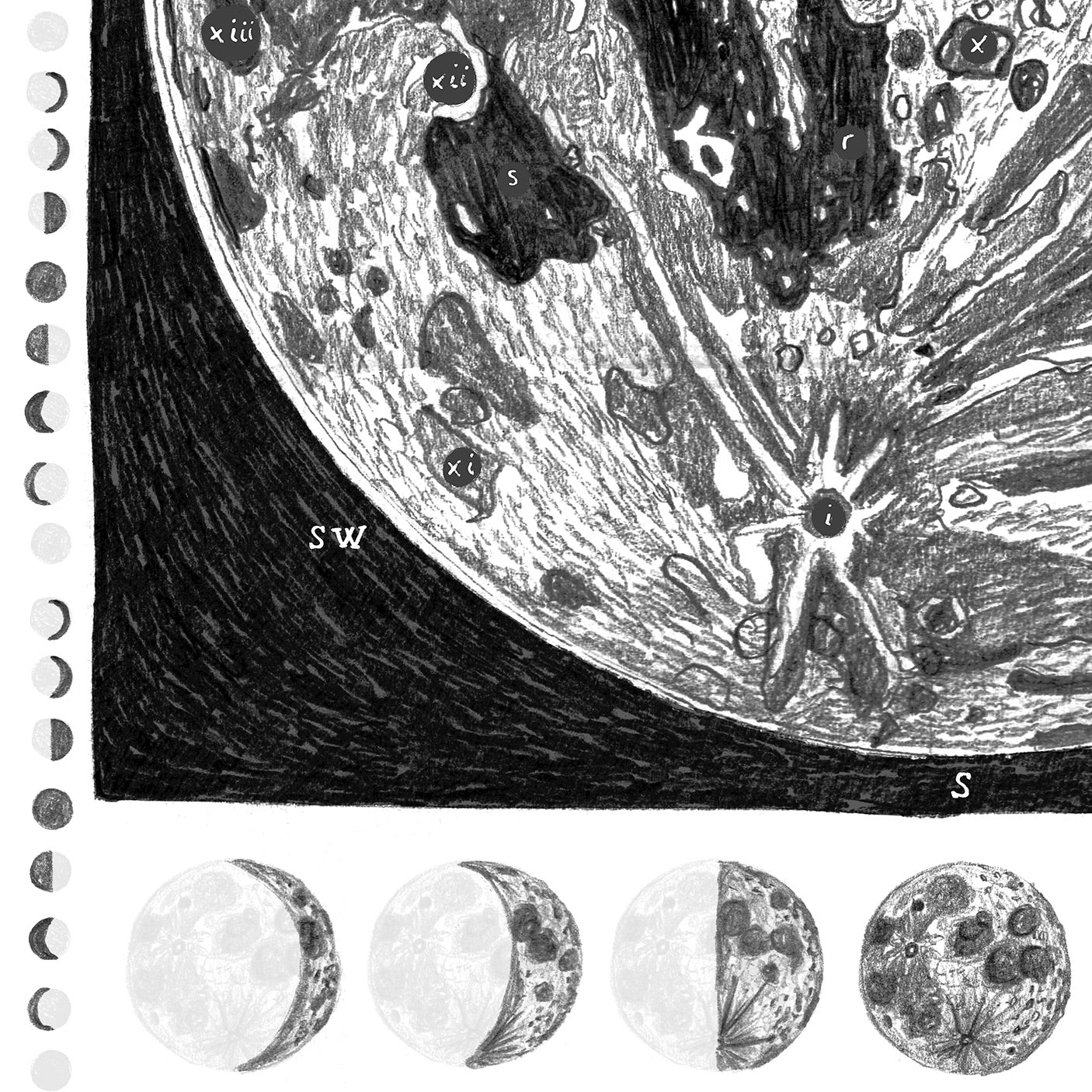 Moon Map giclee print - Alex Foster