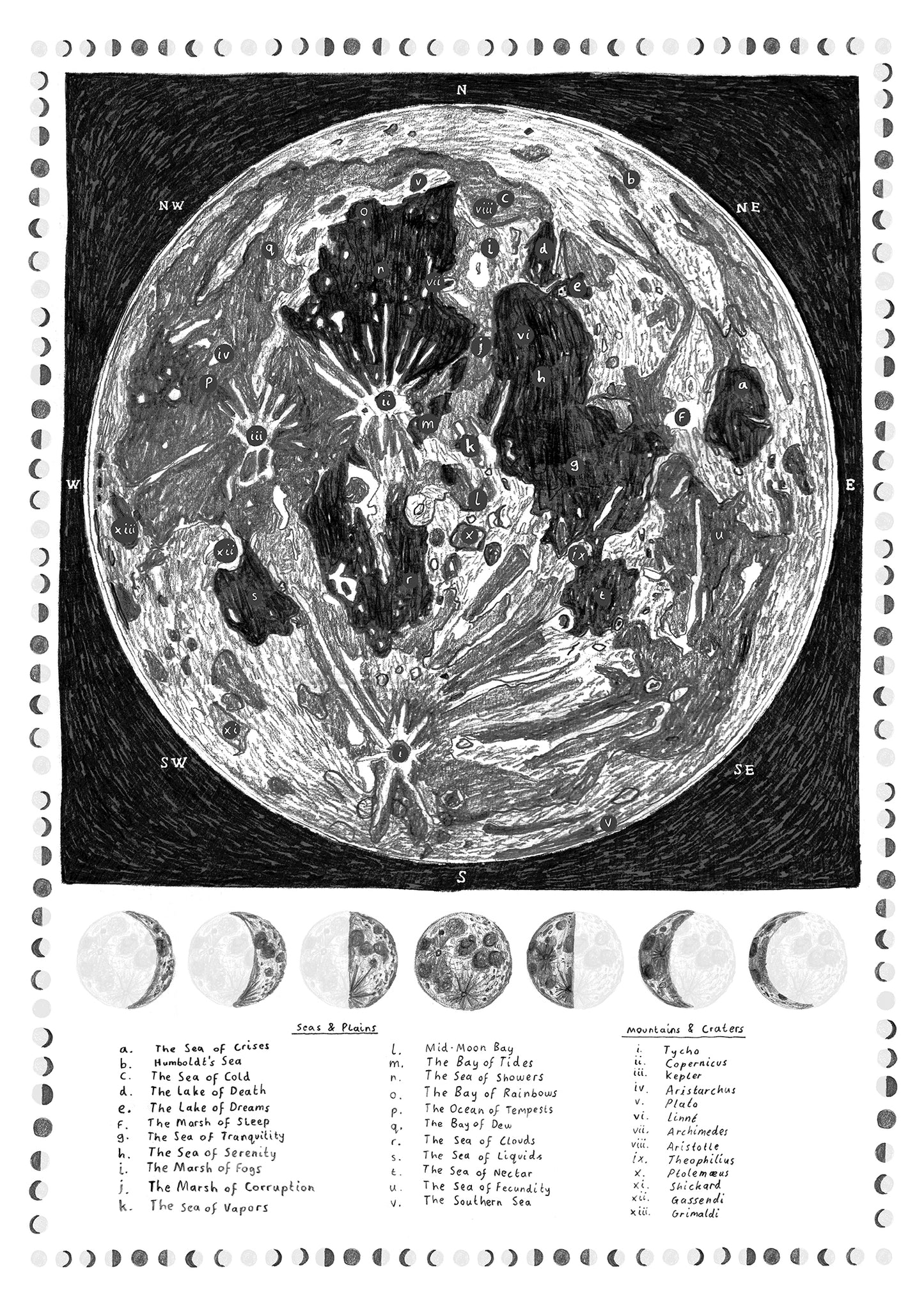 Moon Map giclee print - Alex Foster
