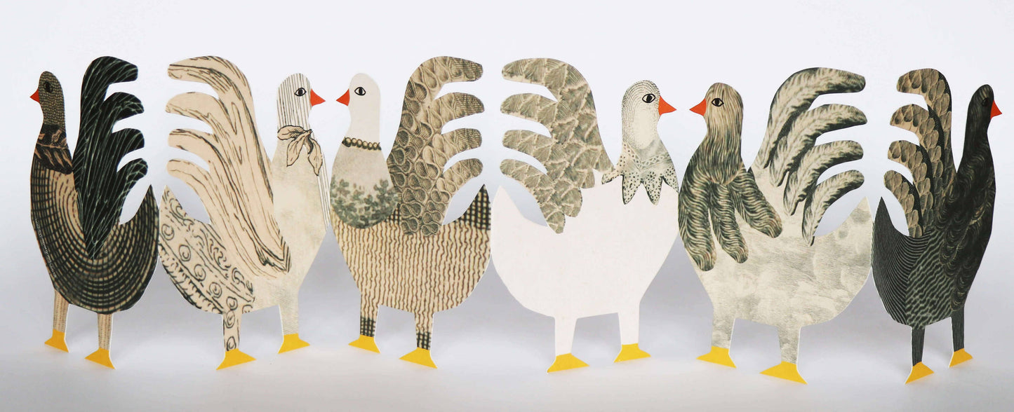 Chickens Concertina Card